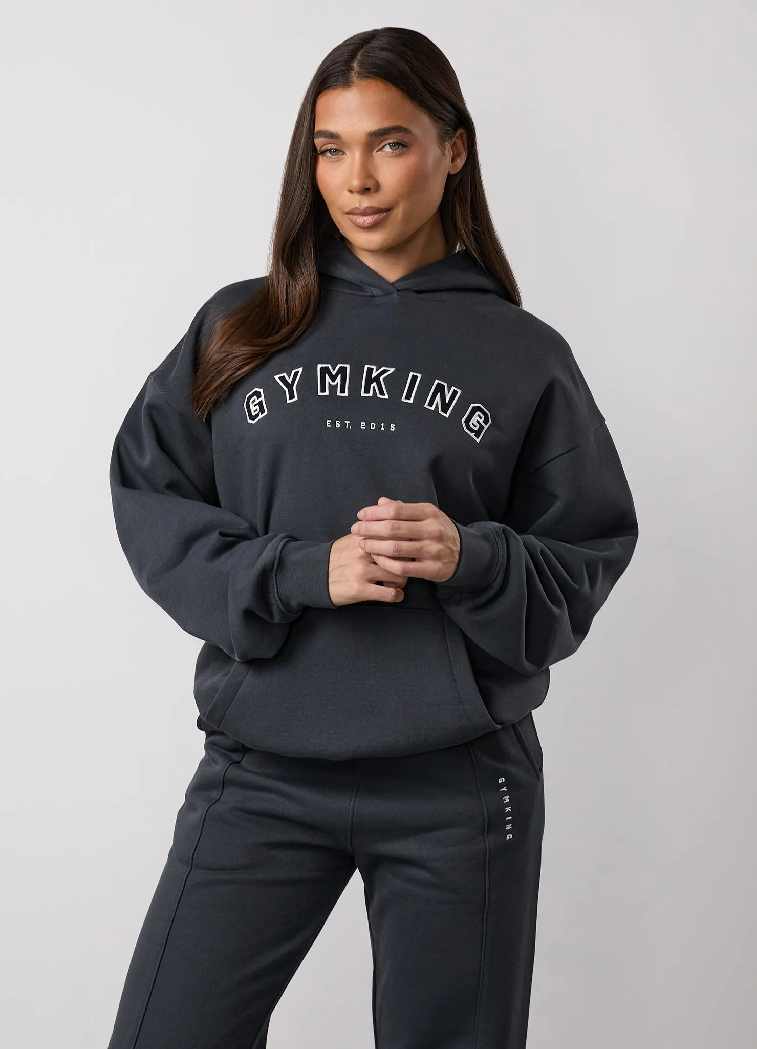 Gym King Shadow Oversized Hood Tracksuit - Oyster Grey sold by The Gym King product image thumbnail 3