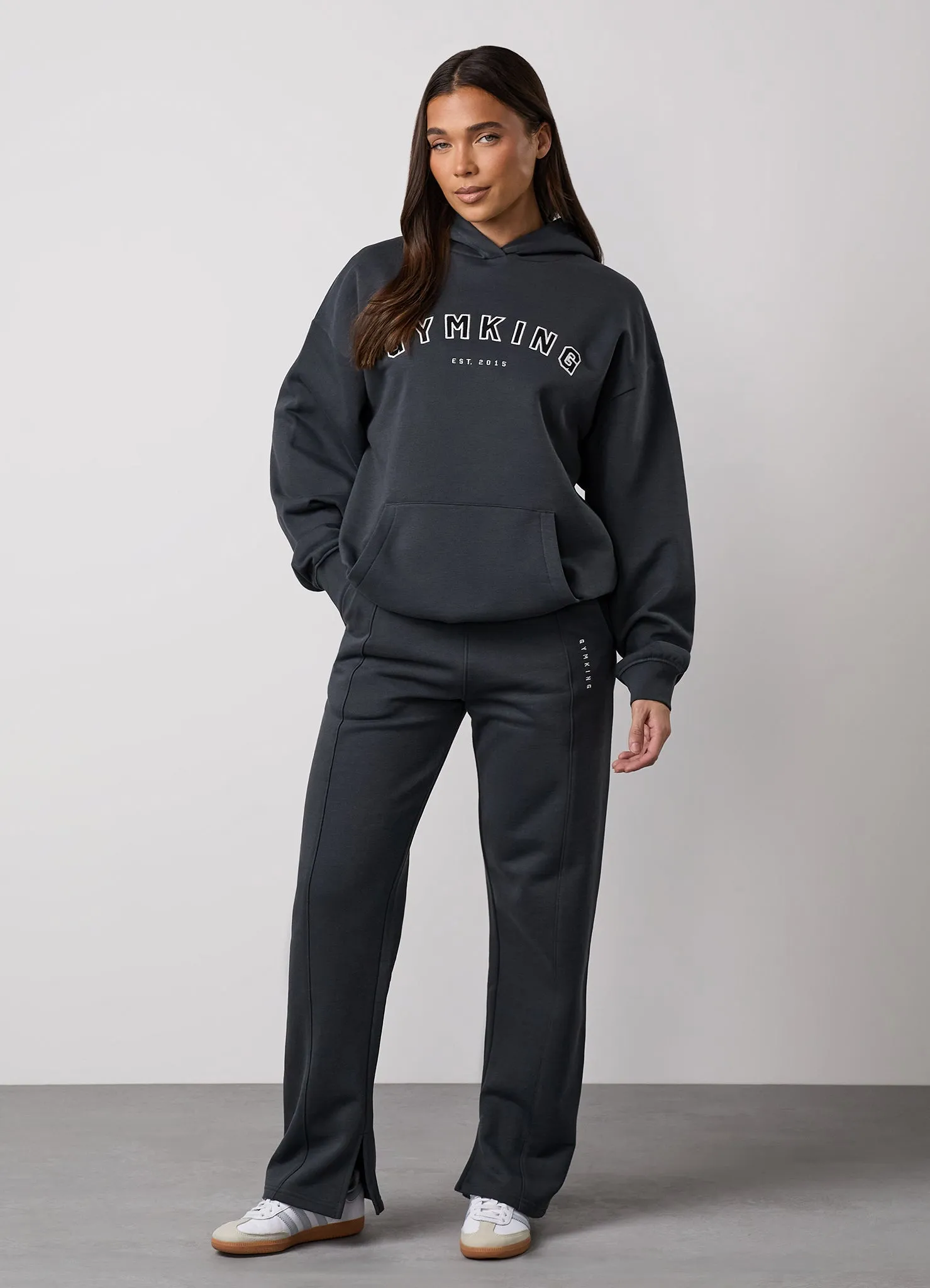 Gym King Shadow Oversized Hood Tracksuit - Oyster Grey sold by The Gym King