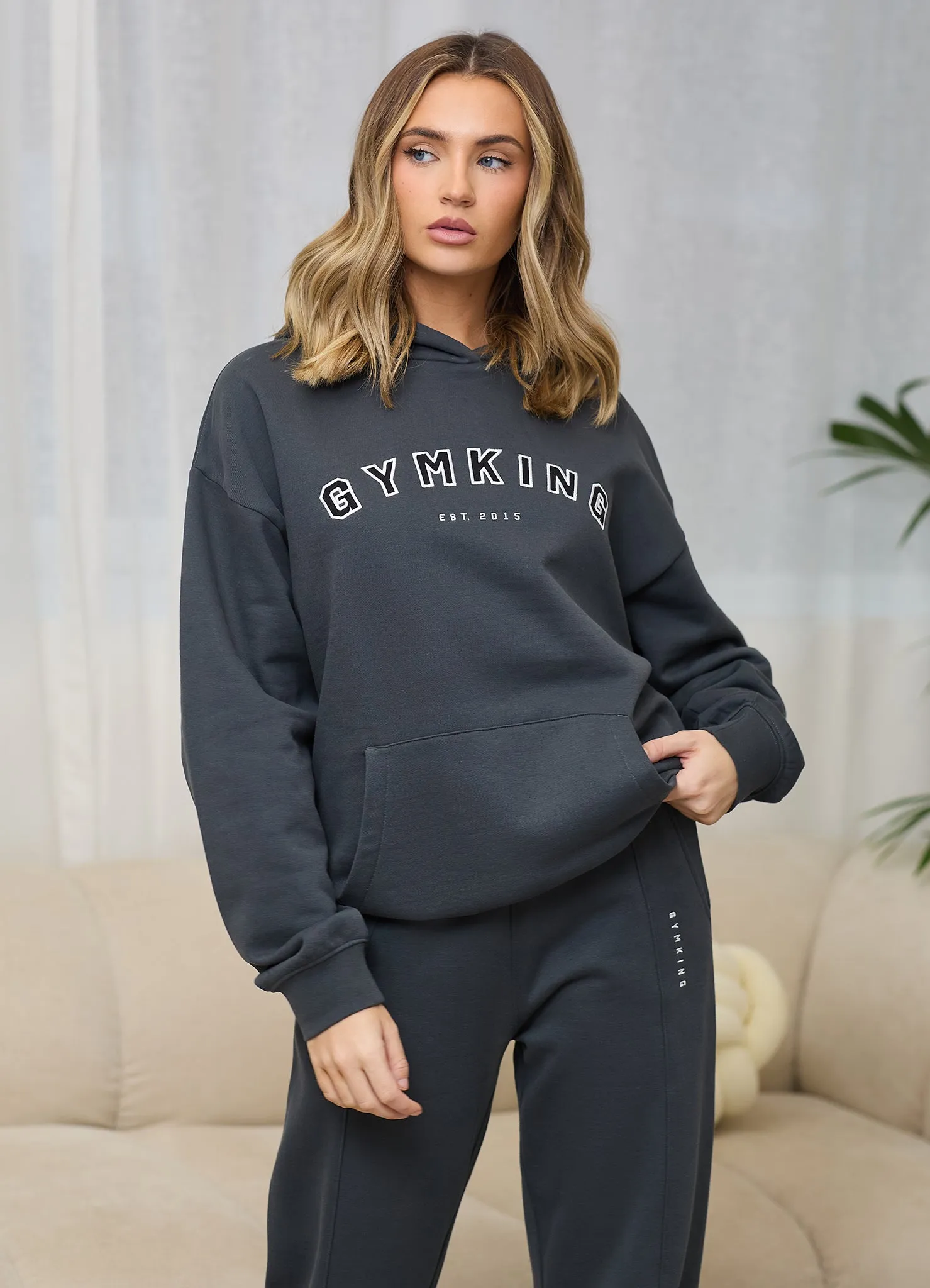 Gym King Shadow Oversized Hood - Oyster Grey sold by The Gym King product image thumbnail 4