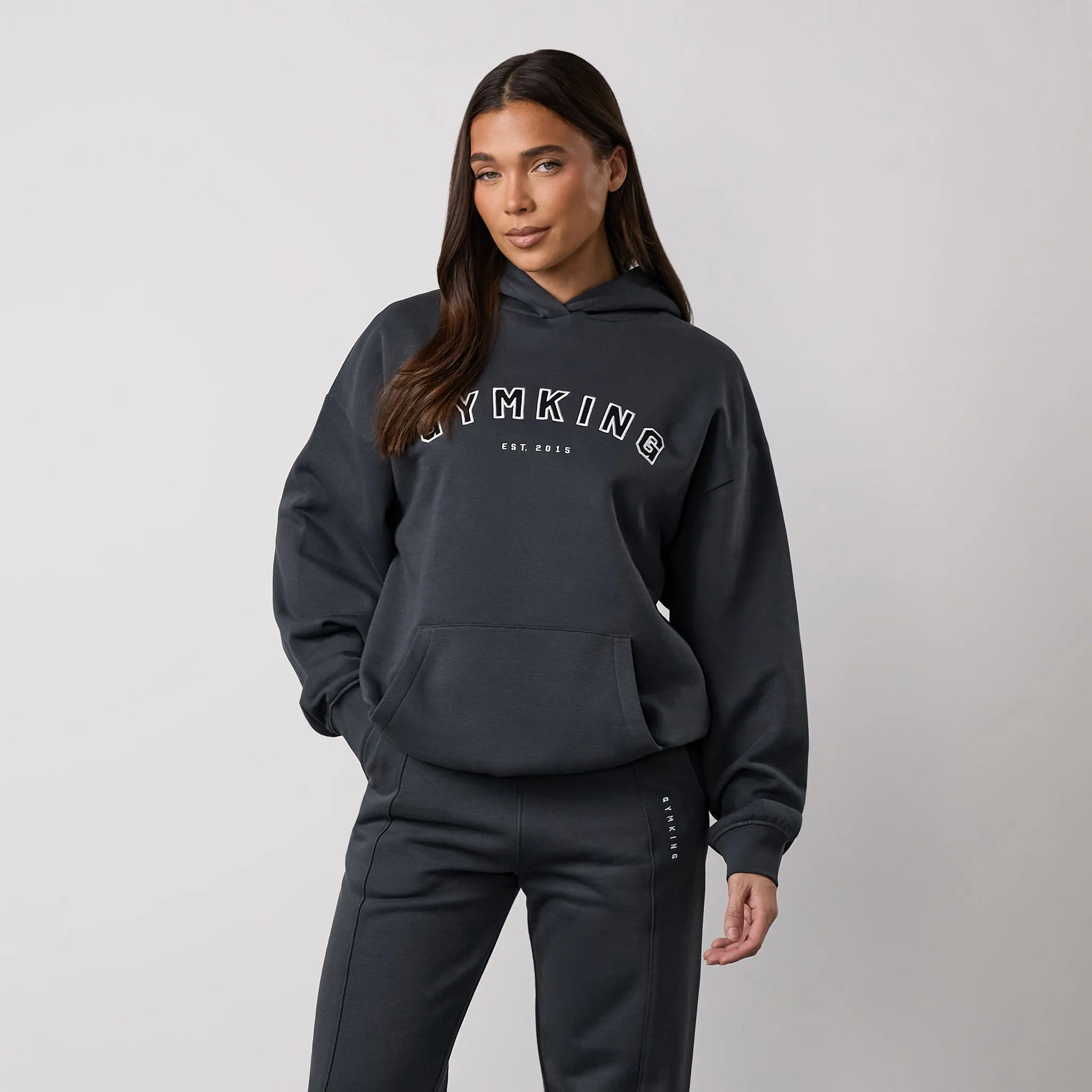 Gym King Shadow Oversized Hood - Oyster Grey sold by The Gym King product image thumbnail 2