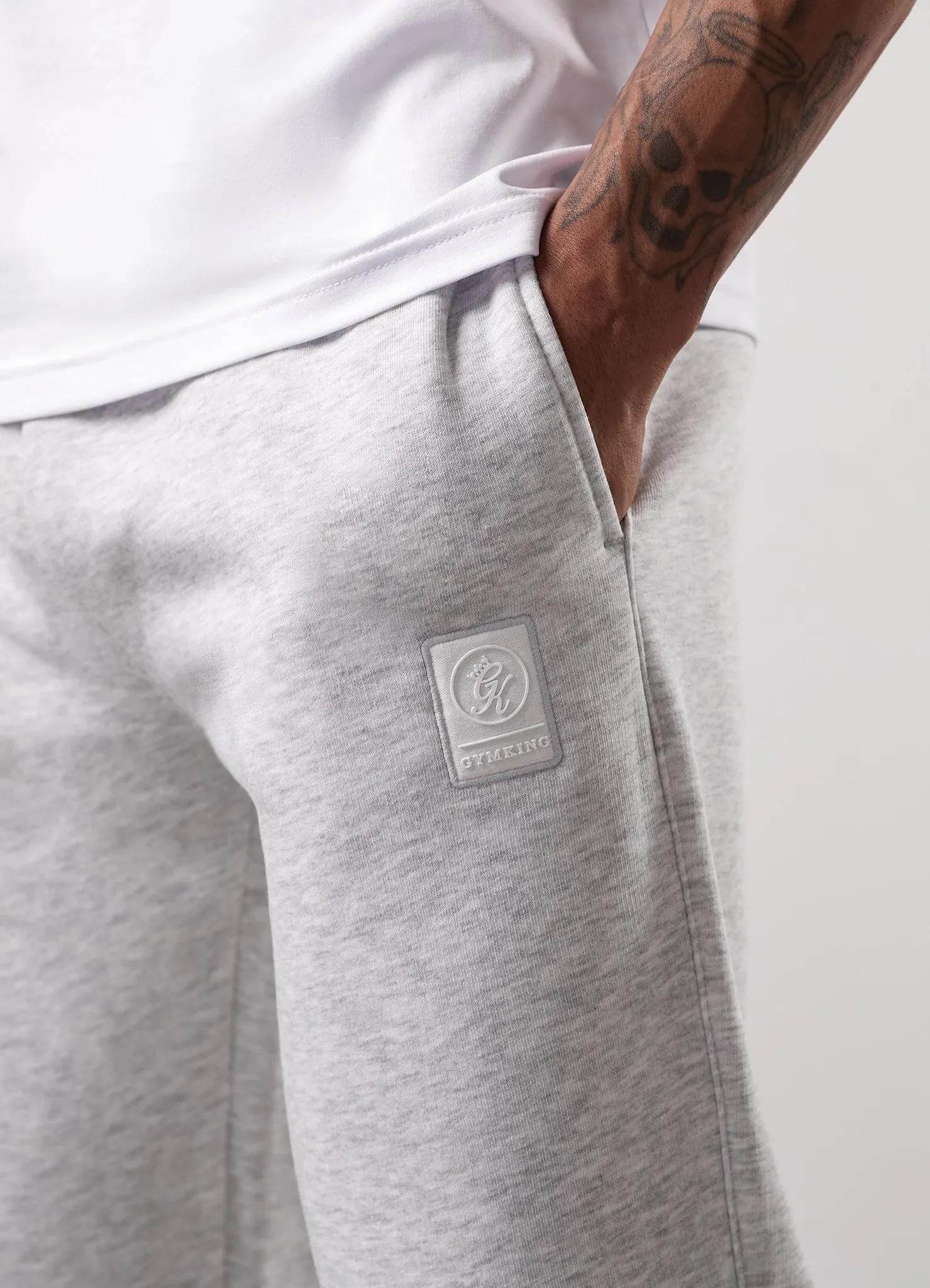 Gym King Emblem Jogger - Snow Marl sold by The Gym King product image thumbnail 5