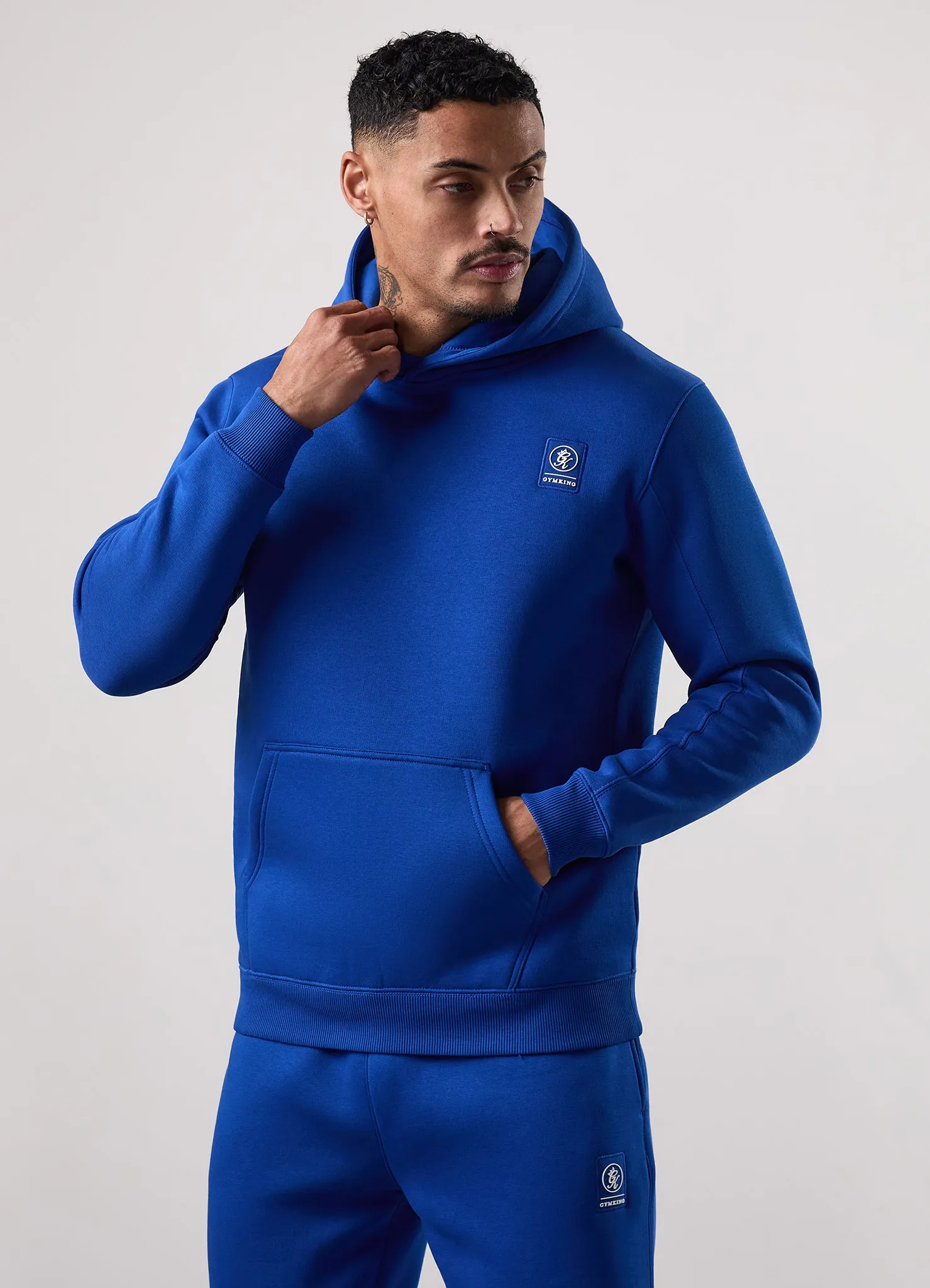 Gym King Emblem Fleece Hood - Royal Blue sold by The Gym King product image thumbnail 5