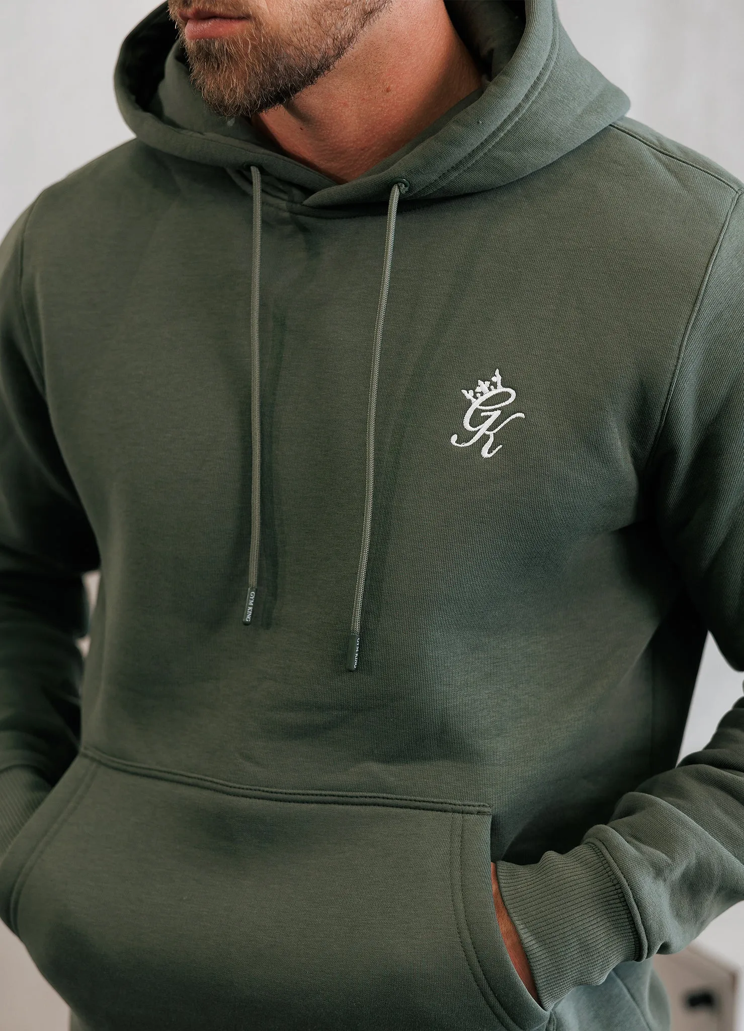 Gym King Fundamental Fleece Hood - Deep Olive sold by The Gym King product image thumbnail 4