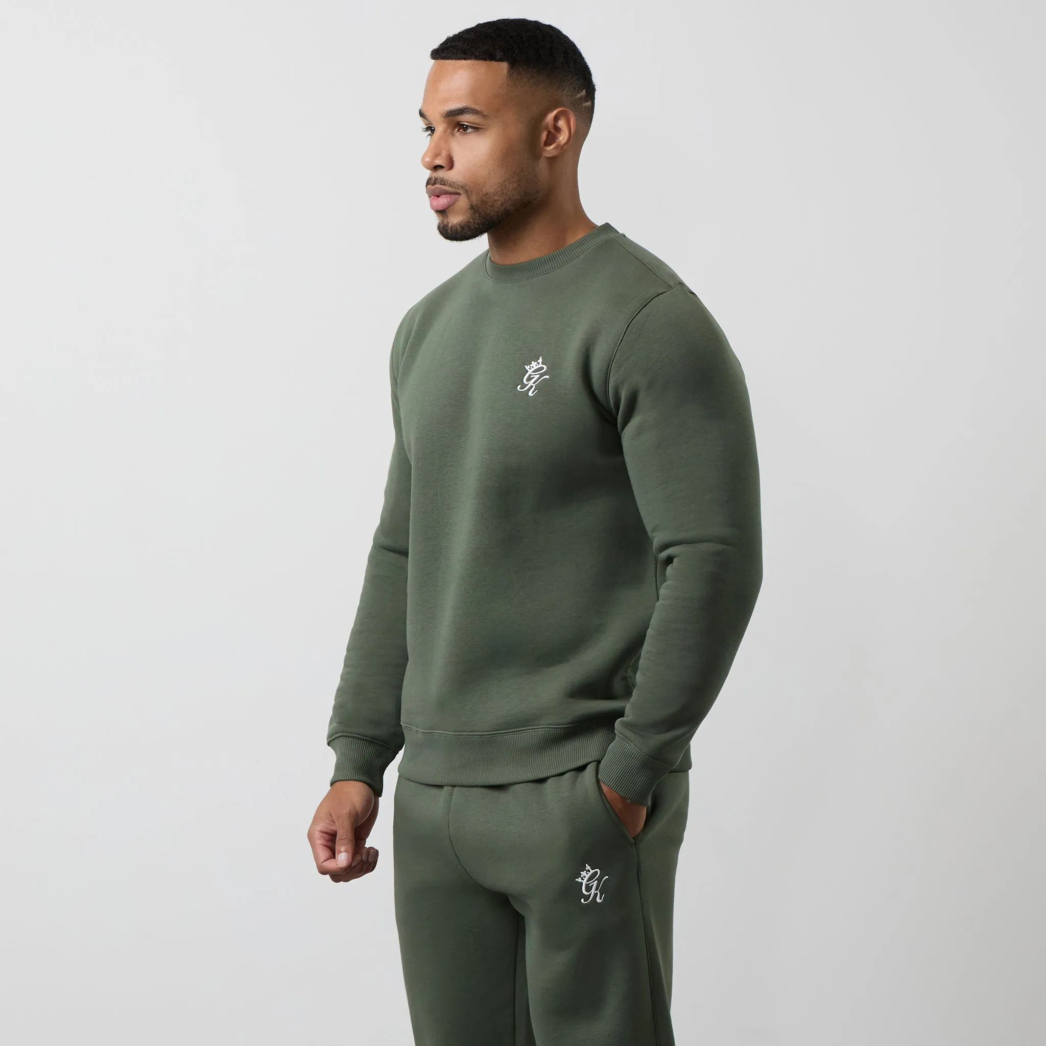 Gym King Fundamental Fleece Crew - Deep Olive sold by The Gym King product image thumbnail 2