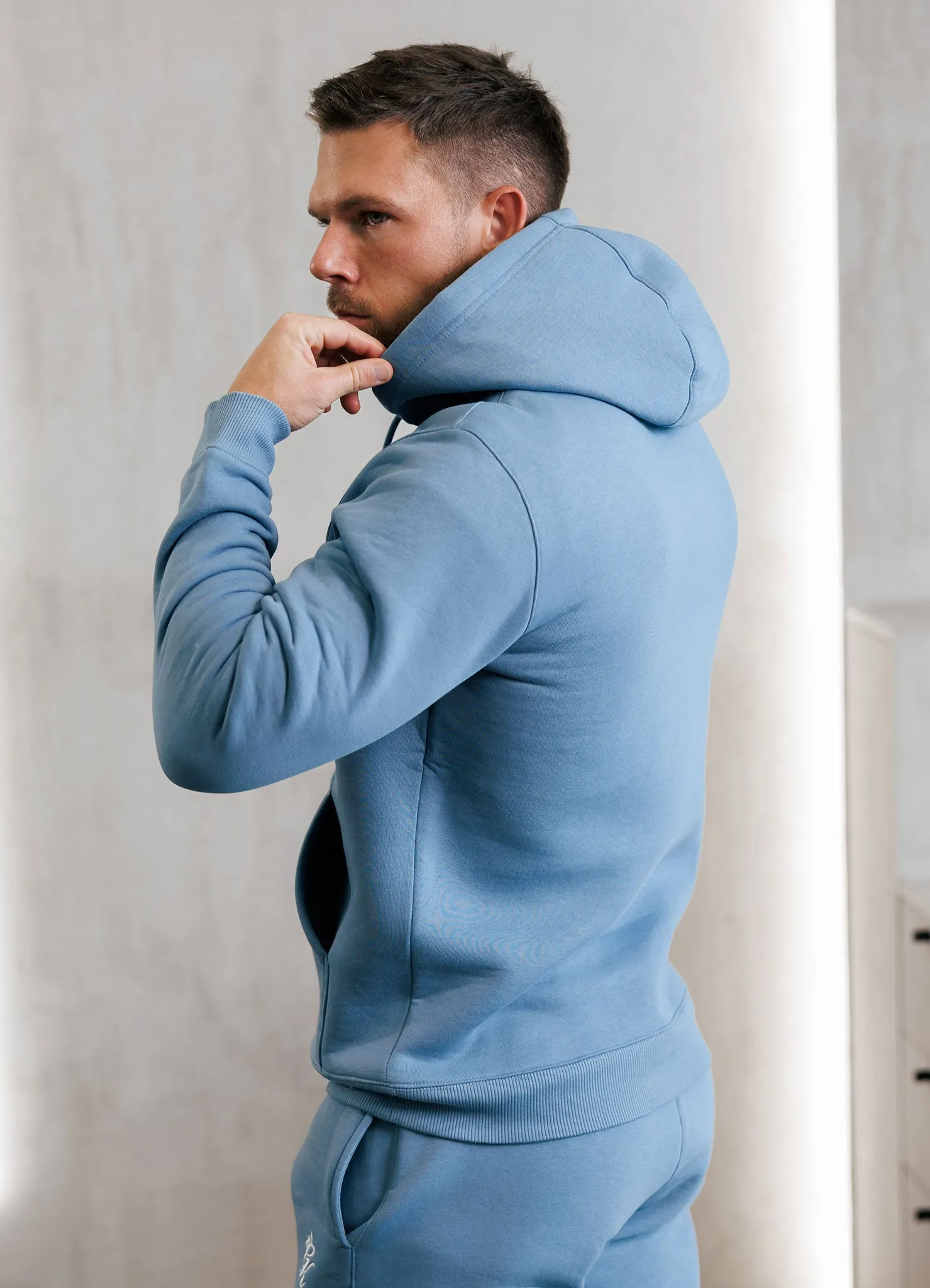 Gym King Fundamental Fleece Hood Tracksuit - Blue Shadow sold by The Gym King product image thumbnail 3