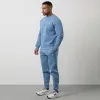 Gym King Fundamental Fleece Crew Tracksuit - Blue Shadow sold by The Gym King