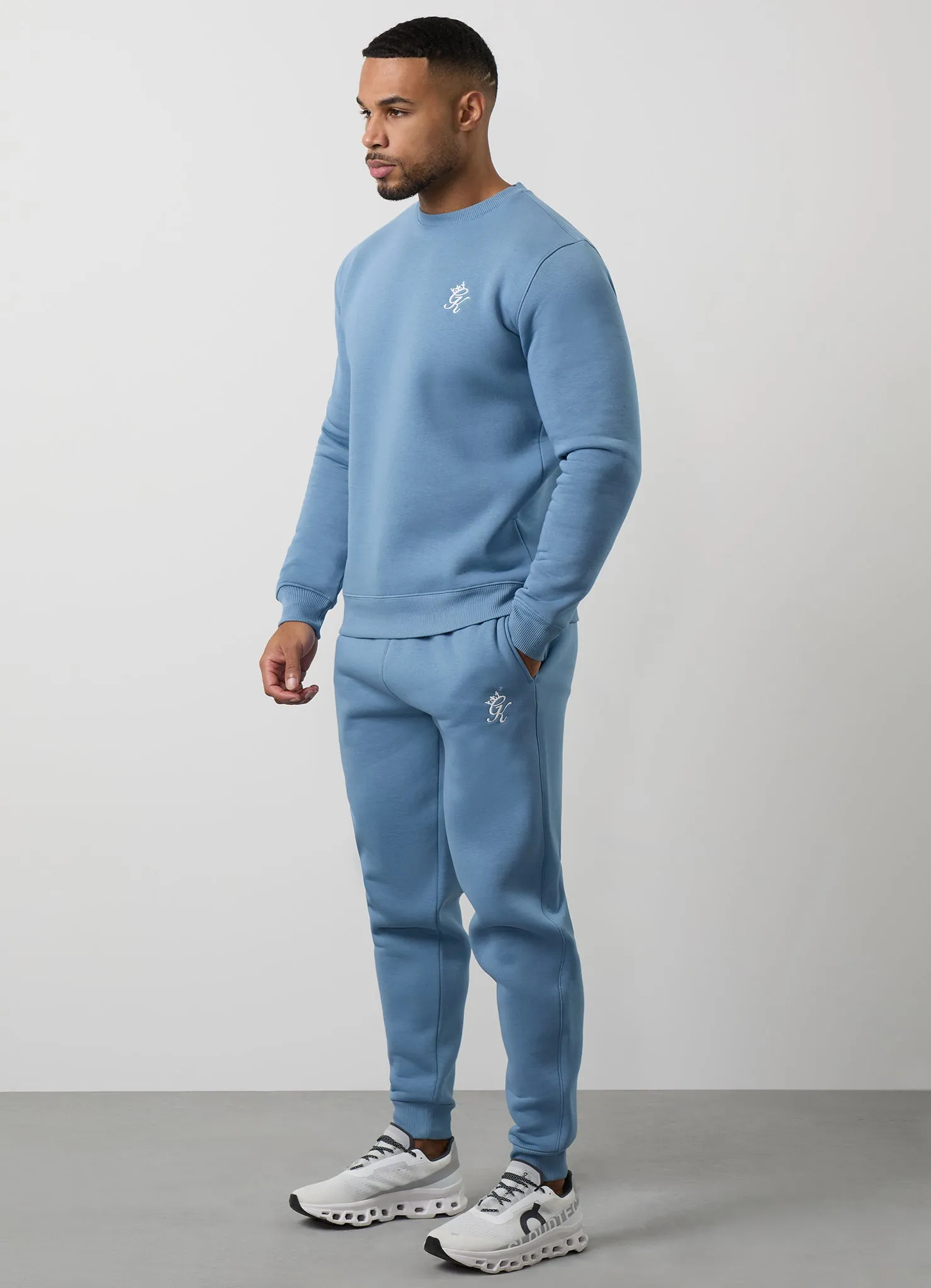 Gym King Fundamental Fleece Crew Tracksuit - Blue Shadow sold by The Gym King product image thumbnail 5