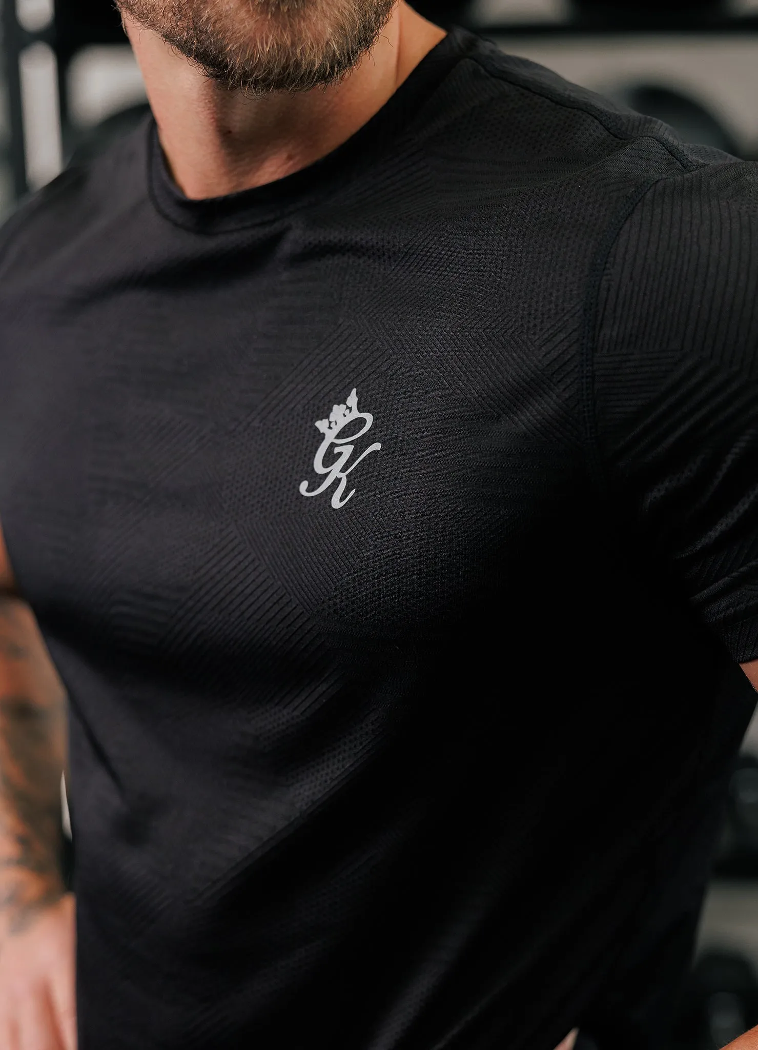 Gym King Geometric Knit Tee - Black sold by The Gym King product image thumbnail 5