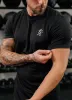 Gym King Geometric Knit Tee - Black sold by The Gym King