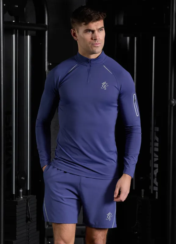 Gym King Flex 2.0 1/4 Zip Funnel - Twilight Blue sold by The Gym King