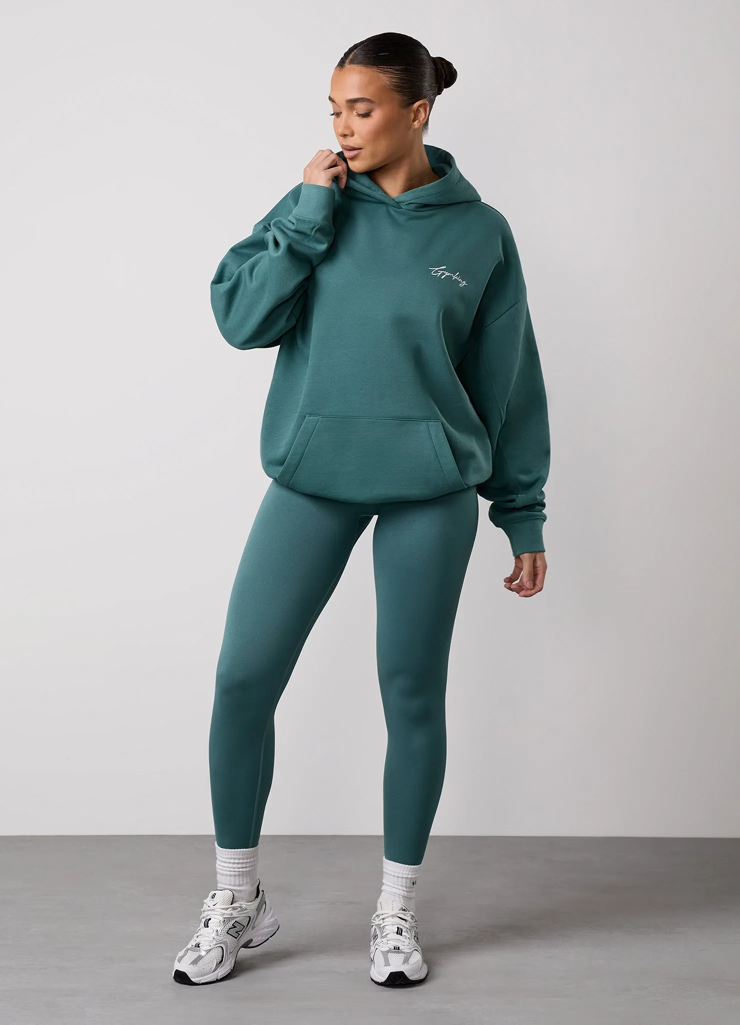 Gym King Reset Fleece Hood - Dusky Fern sold by The Gym King product image thumbnail 5