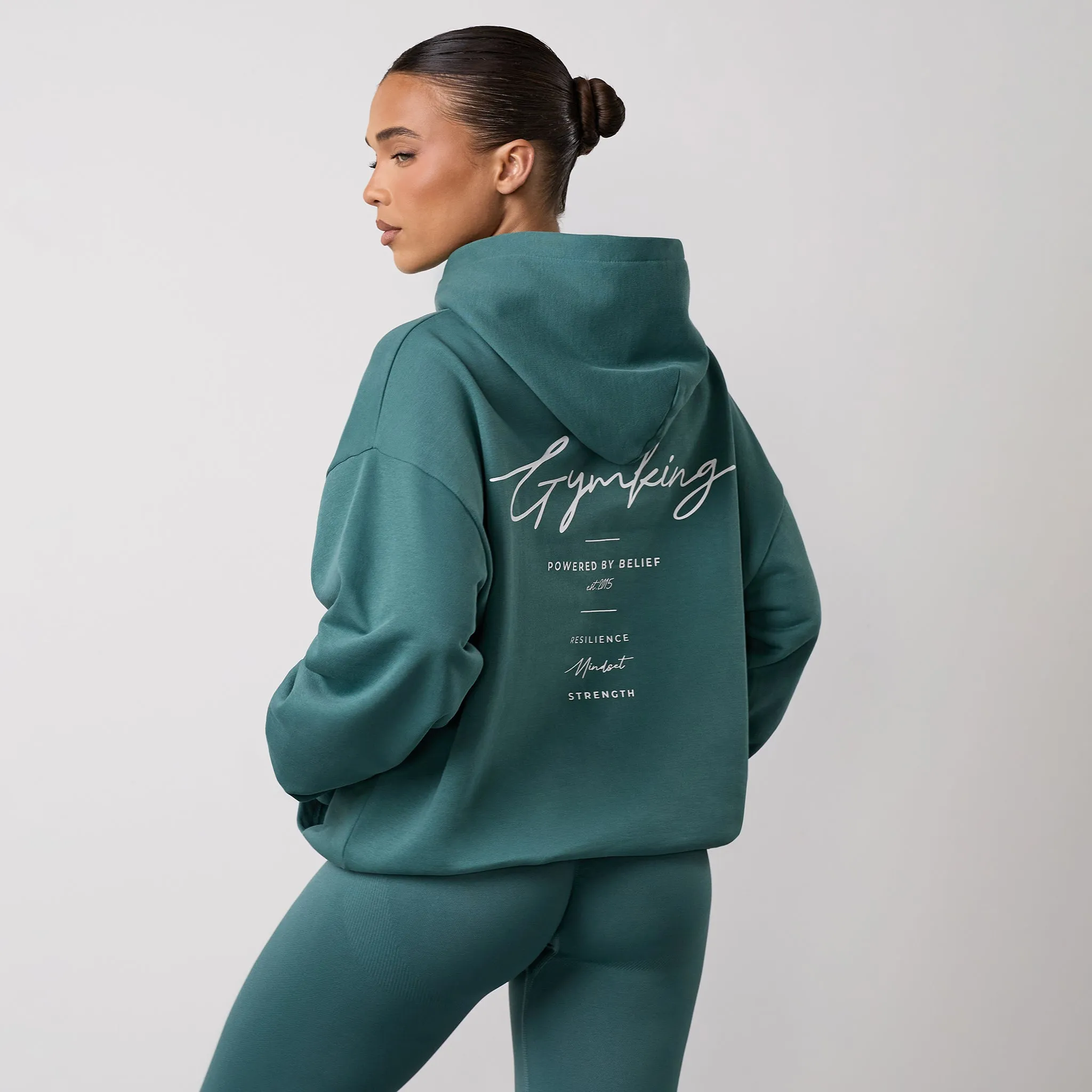 Gym King Reset Fleece Hood - Dusky Fern sold by The Gym King product image thumbnail 2