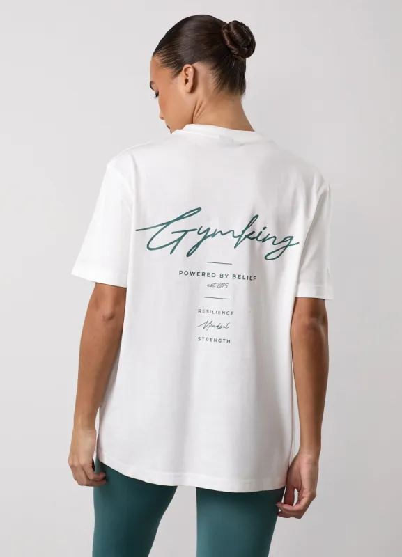 Gym King Reset Jersey BF Tee - Cream sold by The Gym King