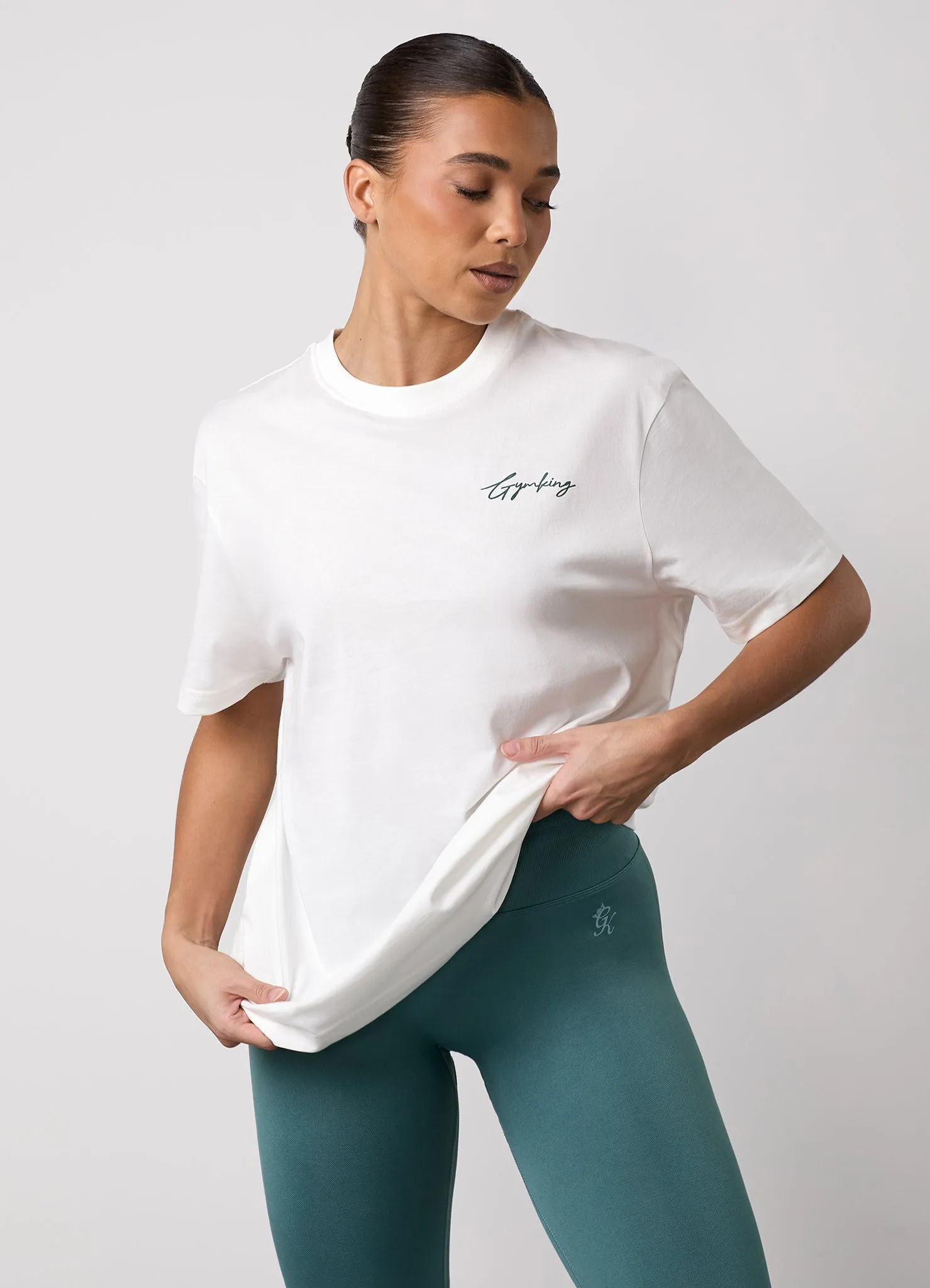 Gym King Reset Jersey BF Tee - Cream sold by The Gym King product image thumbnail 3