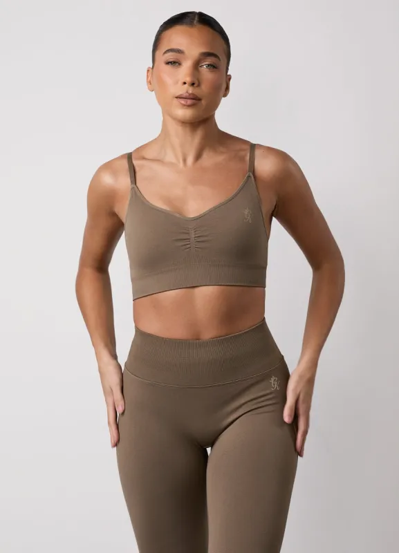 Gym King Sculpt Seamless Scrunch Bra - Deep Mink sold by The Gym King