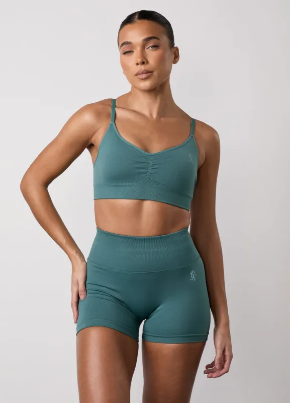 Gym King Sculpt Seamless Scrunch Bra - Dusky Fern sold by The Gym King