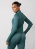 Gym King Sculpt Seamless Full Zip - Dusky Fern sold by The Gym King