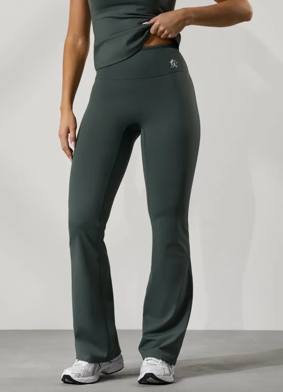 Gym King 365 Flared Yoga Legging Petite - Green Smoke sold by The Gym King