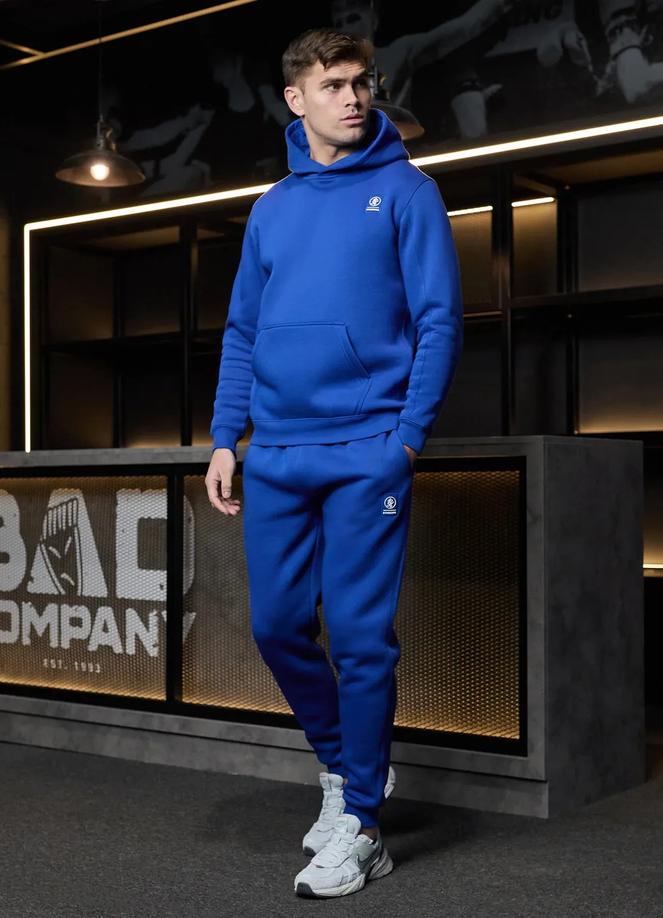 Gym King Emblem Fleece Hood Tracksuit - Royal Blue sold by The Gym King