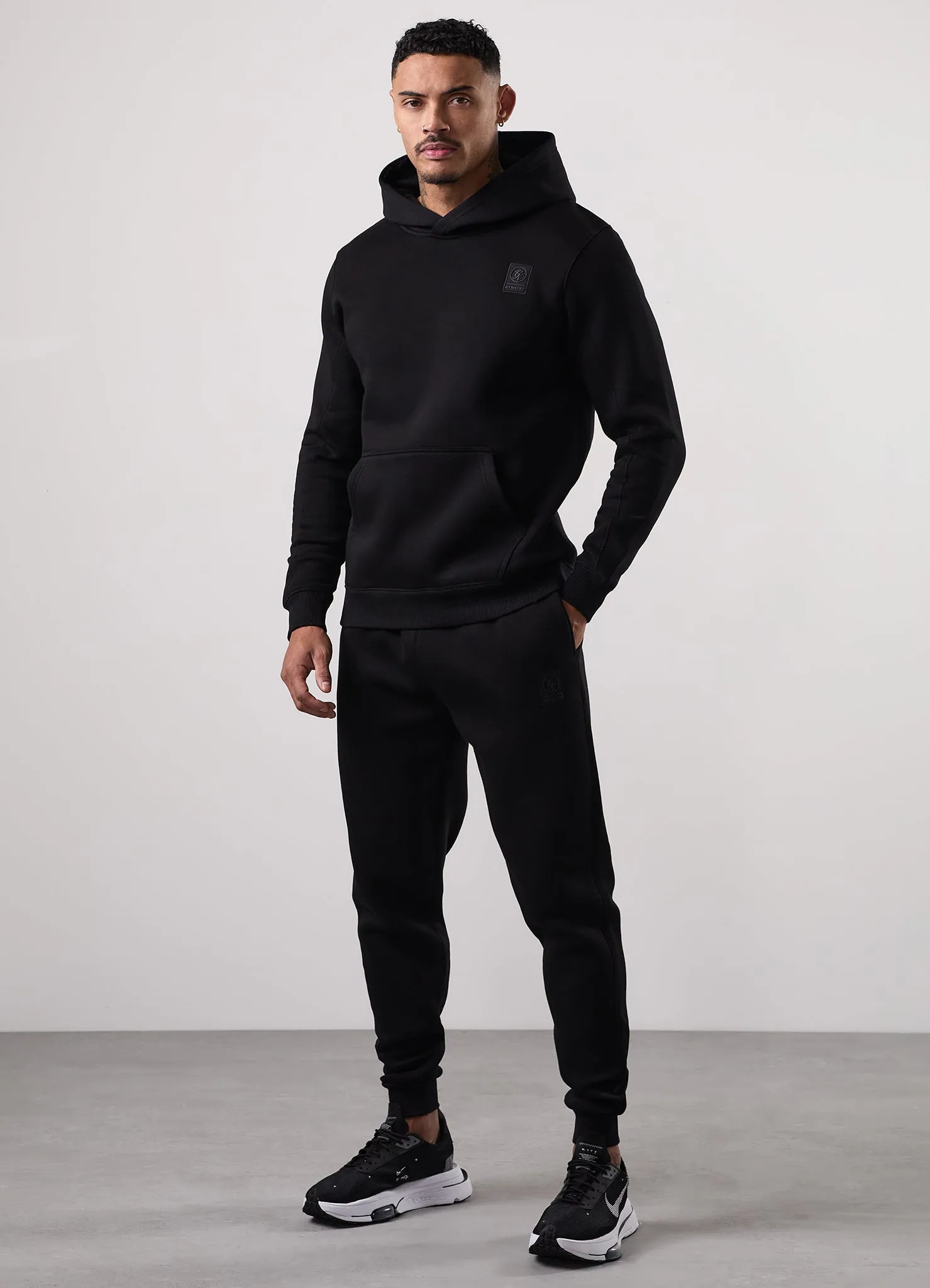Gym King Emblem Fleece Hood Tracksuit - Black sold by The Gym King product image thumbnail 5