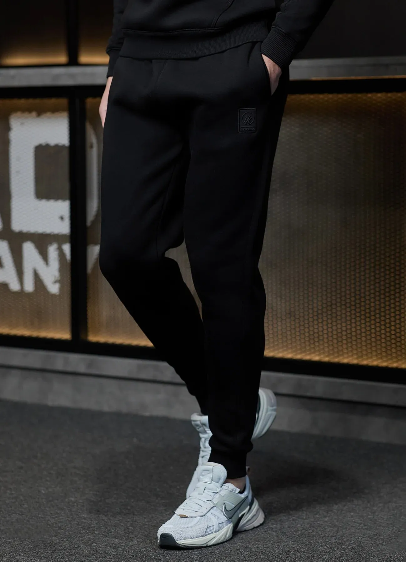 Gym King Emblem Fleece Hood Tracksuit - Black sold by The Gym King product image thumbnail 4