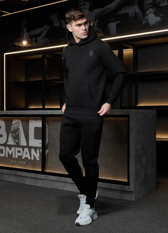 Gym King Emblem Fleece Hood Tracksuit - Black sold by The Gym King