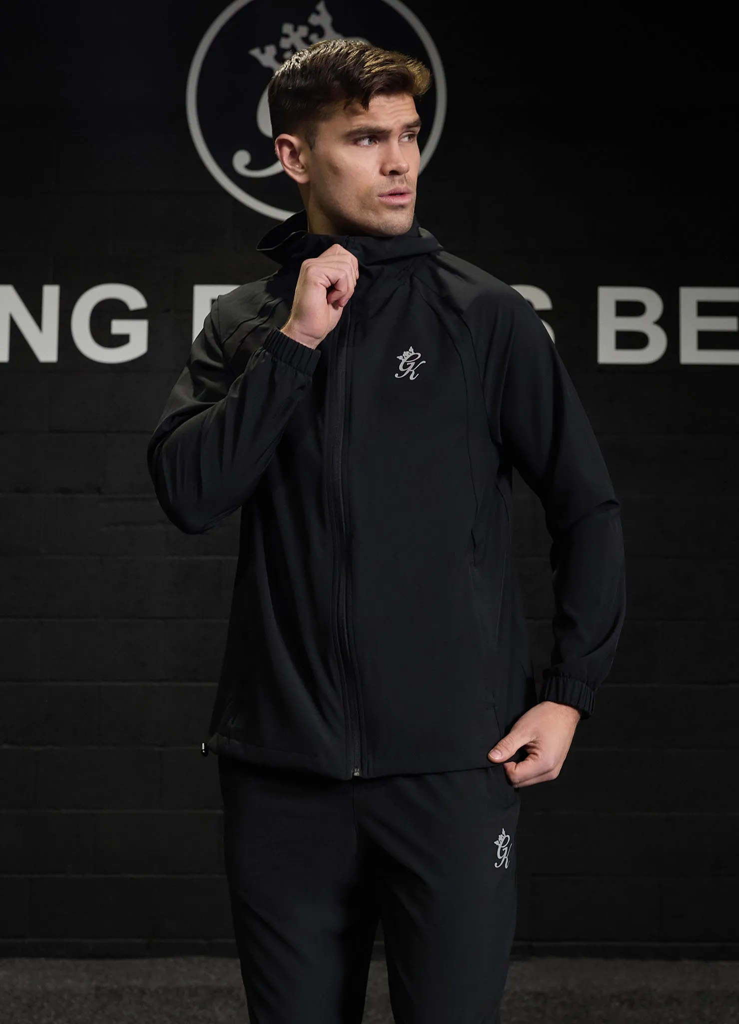 Gym King Flex 2.0 Full Zip Hood Tracksuit - Black sold by The Gym King product image thumbnail 3