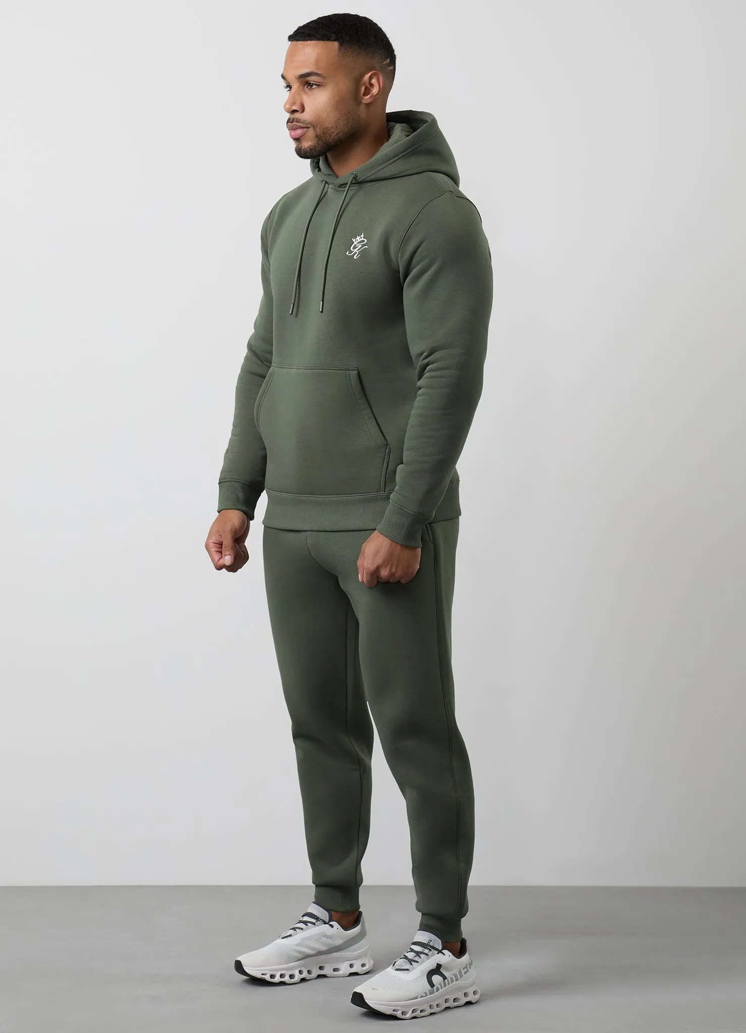 Gym King Fundamental Fleece Hood Tracksuit - Deep Olive sold by The Gym King product image thumbnail 5