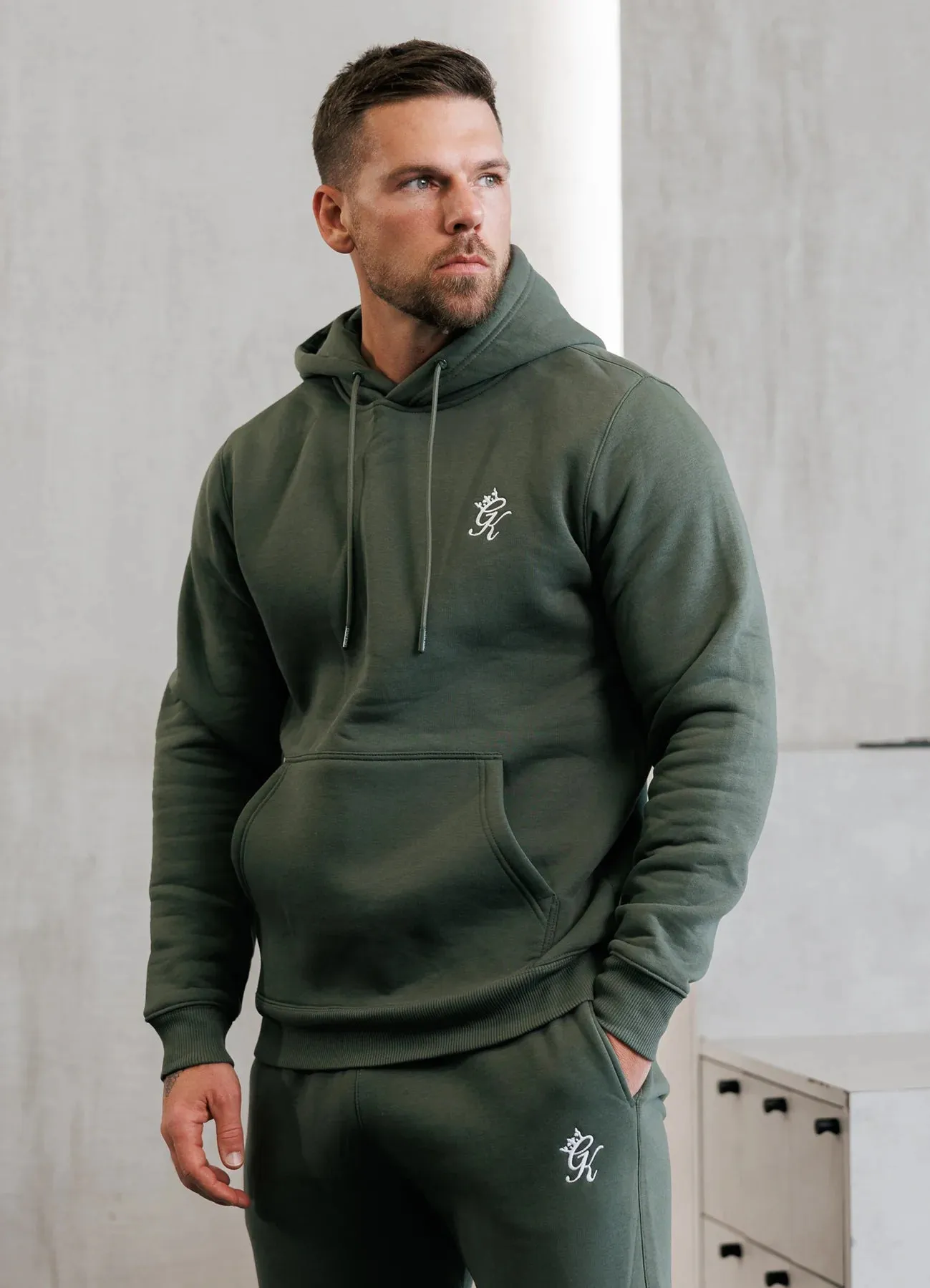 Gym King Fundamental Fleece Hood Tracksuit - Deep Olive sold by The Gym King product image thumbnail 3