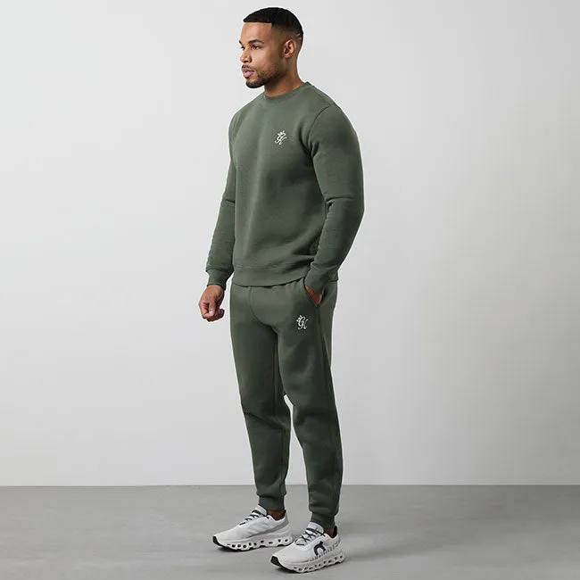 Gym King Fundamental Fleece Crew Tracksuit - Deep Olive sold by The Gym King product image thumbnail 2