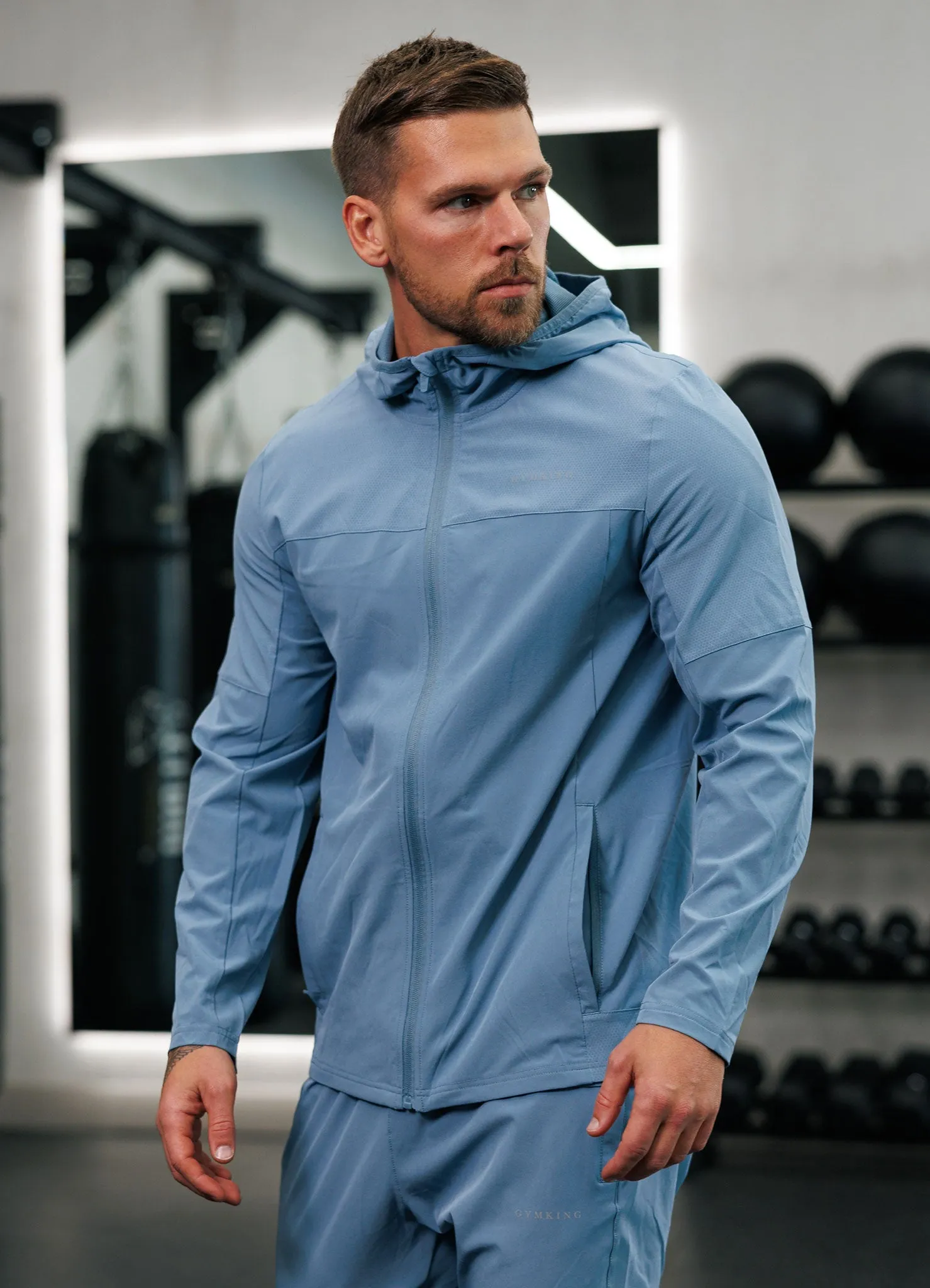Gym King Hex Hood Tracksuit - Blue Shadow sold by The Gym King product image thumbnail 3