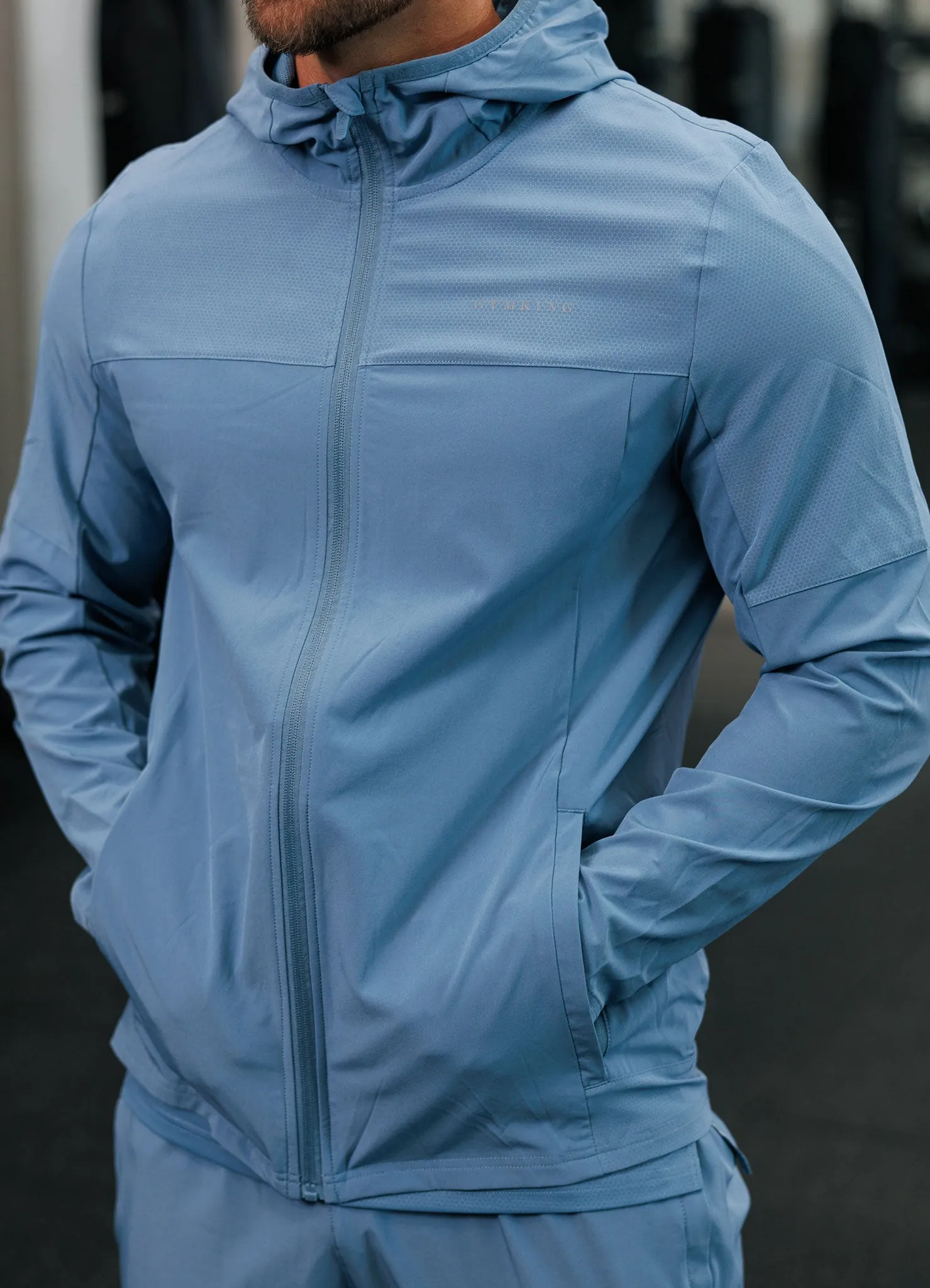 Gym King Hex Hood Tracksuit - Blue Shadow sold by The Gym King product image thumbnail 4