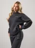 Gym King Script Mindset Oversized Fit Hood - Dark Pewter sold by The Gym King