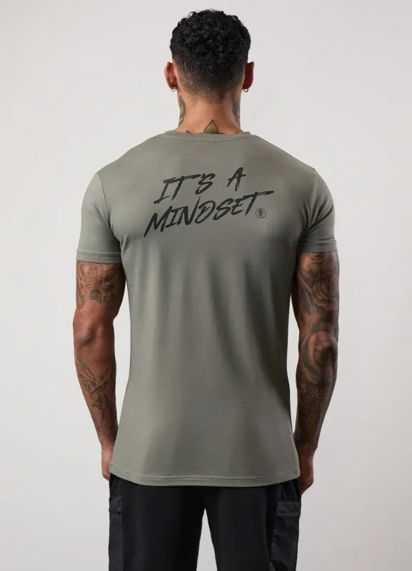Gym King Mindset Graphic Tee - Khaki sold by The Gym King