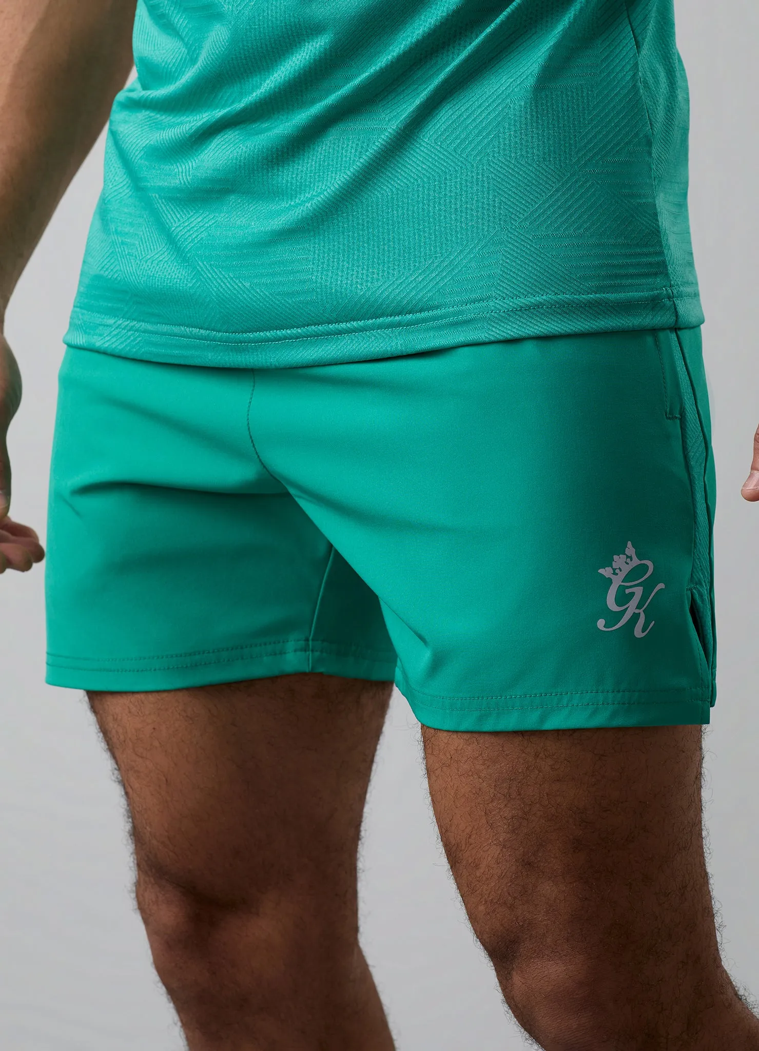 Gym King Geometric Knit 5" Short - Ultra Marine Green sold by The Gym King product image thumbnail 5