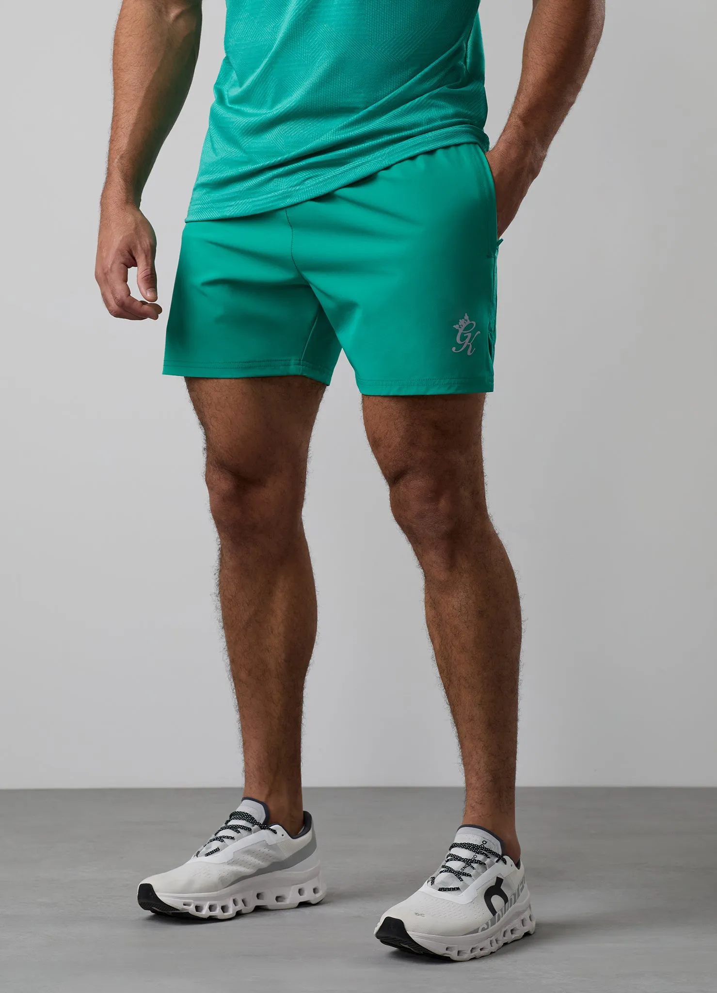 Gym King Geometric Knit 5" Short - Ultra Marine Green sold by The Gym King product image thumbnail 4