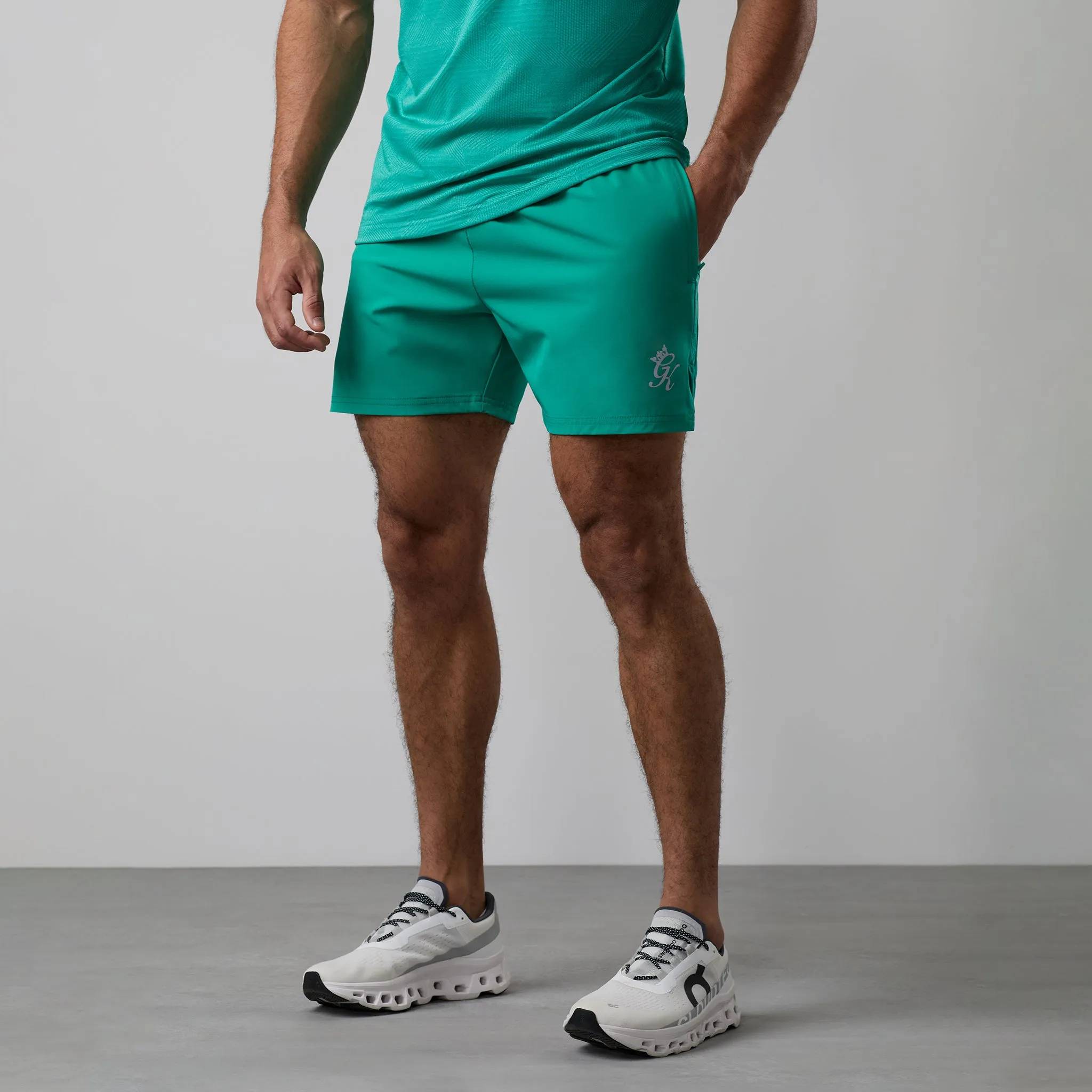 Gym King Geometric Knit 5" Short - Ultra Marine Green sold by The Gym King product image thumbnail 2