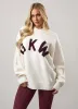 Gym King Restore Knit Crew - Cream/Fig sold by The Gym King