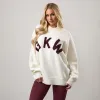 Gym King Restore Knit Crew - Cream/Fig sold by The Gym King