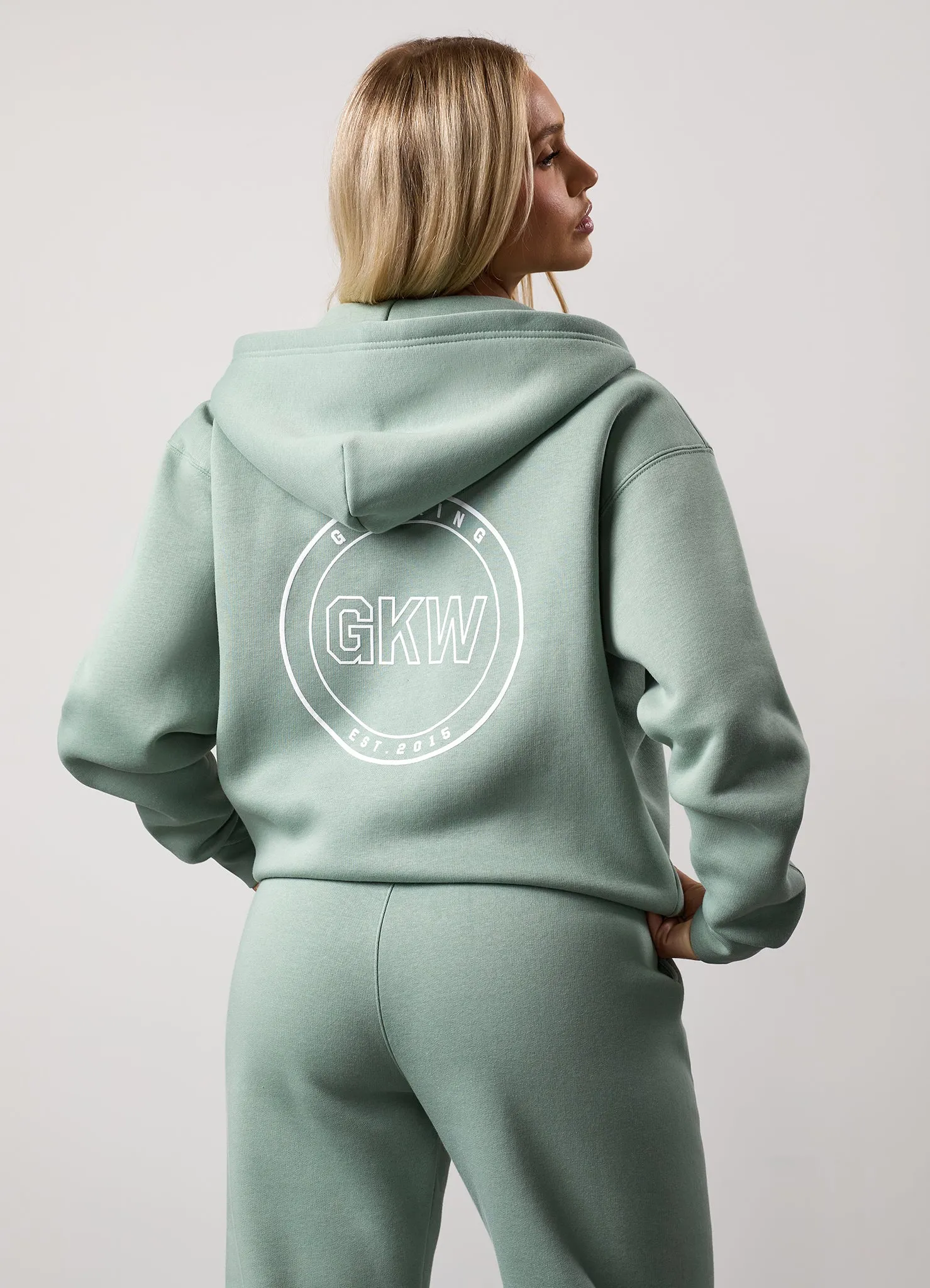 Gym King Transform Full Zip Hood Tracksuit - Soft Sage sold by The Gym King product image thumbnail 4