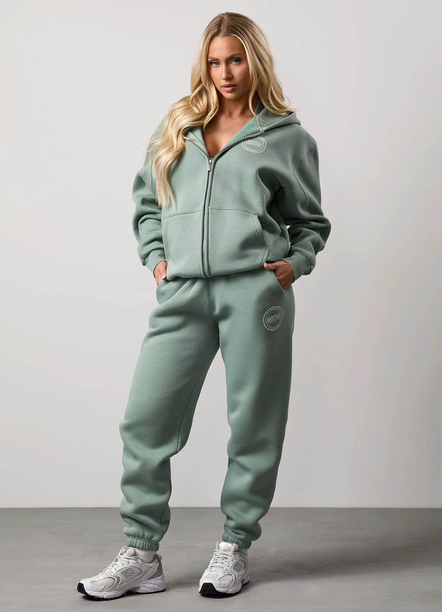 Gym King Transform Full Zip Hood Tracksuit - Soft Sage sold by The Gym King product image thumbnail 3