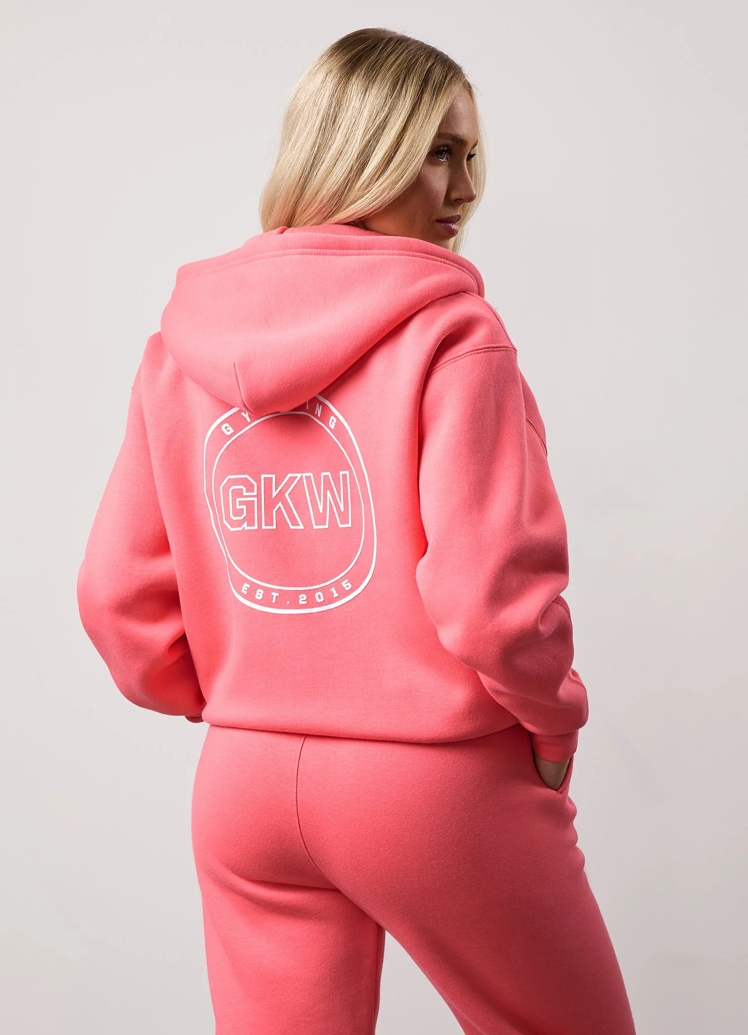 Gym King Transform Full Zip Hood Tracksuit - Coral sold by The Gym King product image thumbnail 5