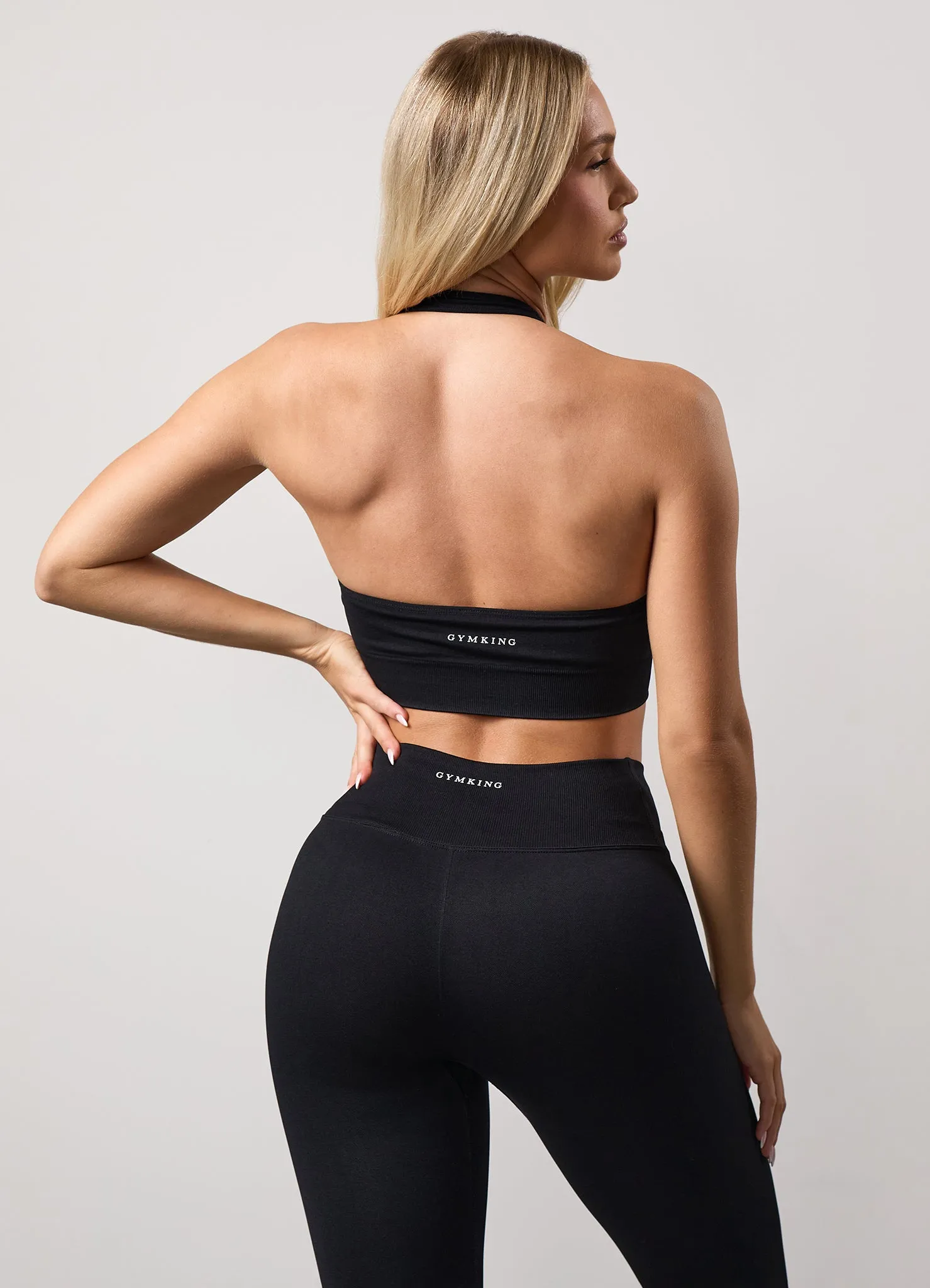 Gym King Transform Seamless Halter Neck Bra - Black sold by The Gym King product image thumbnail 3