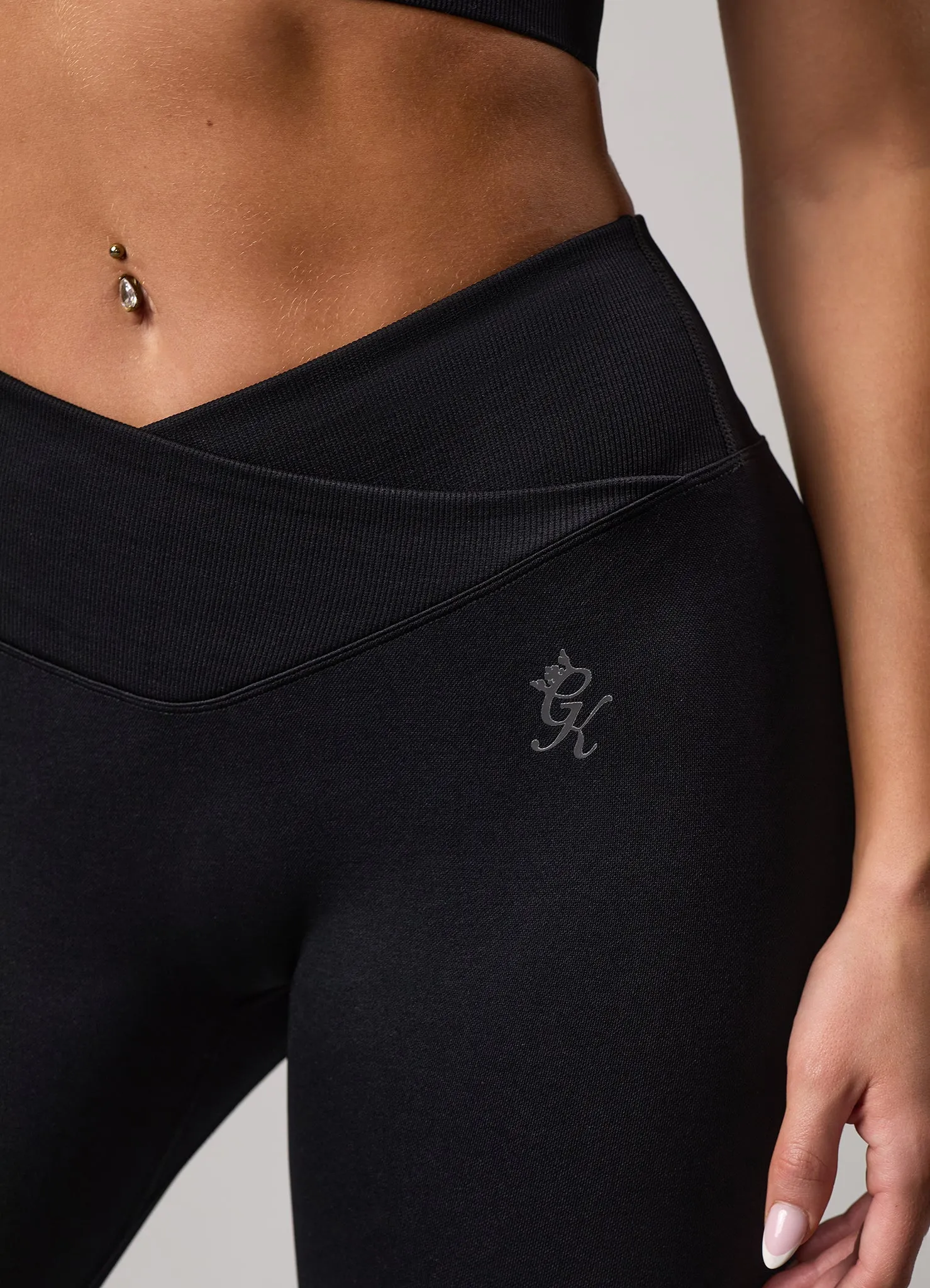 Gym King Transform Seamless Wrap Over Waist Leggings - Black sold by The Gym King product image thumbnail 3
