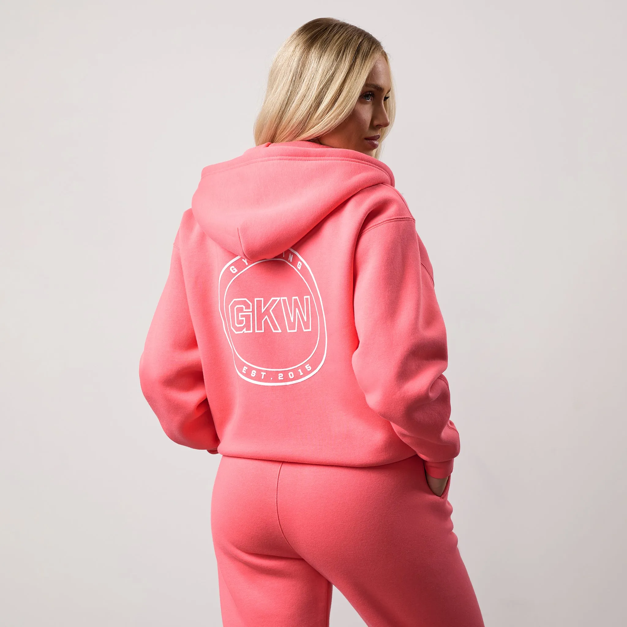 Gym King Transform Full Zip Hood - Coral sold by The Gym King product image thumbnail 2