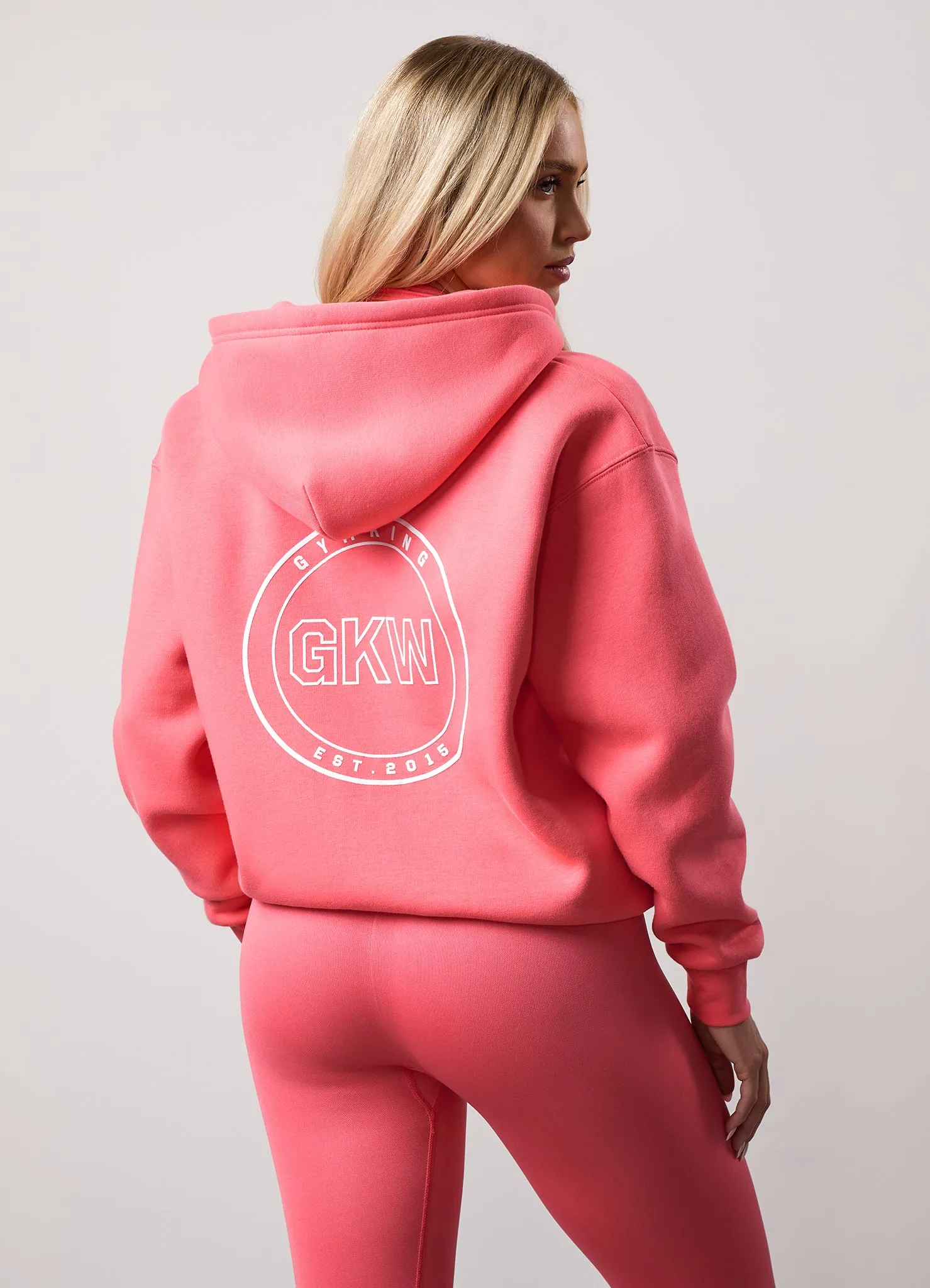 Gym King Transform Full Zip Hood - Coral sold by The Gym King