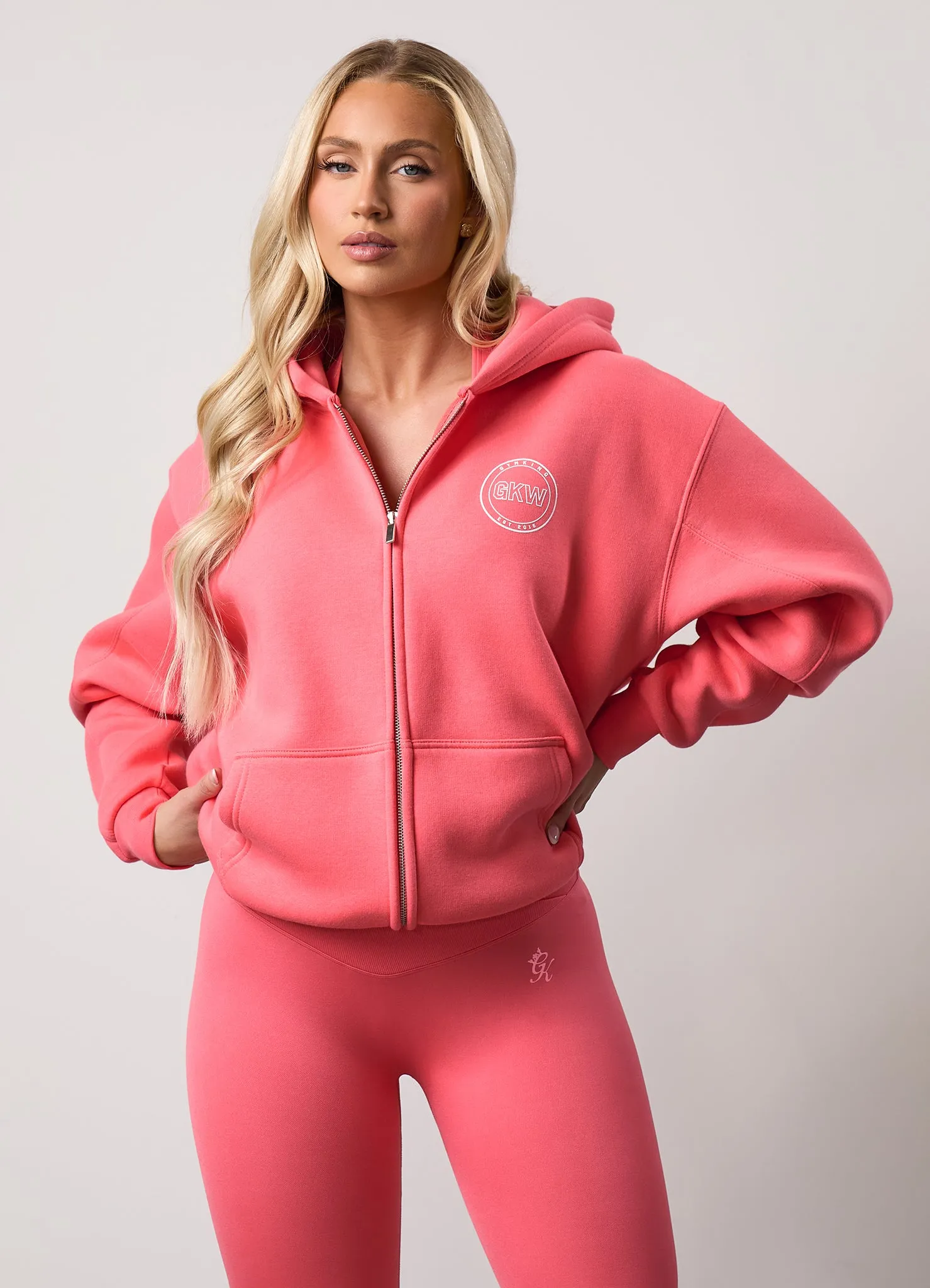 Gym King Transform Full Zip Hood - Coral sold by The Gym King product image thumbnail 3