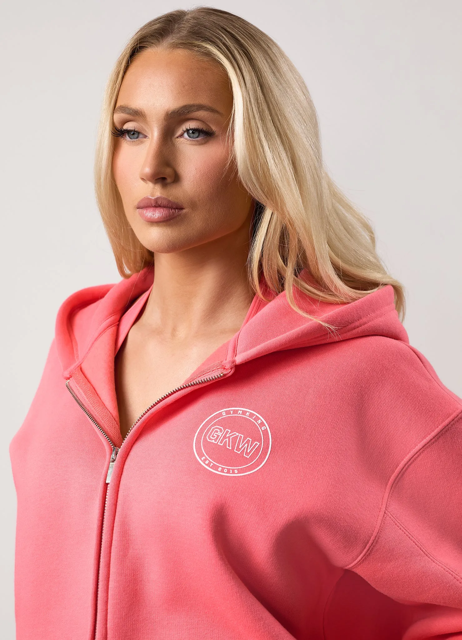 Gym King Transform Full Zip Hood - Coral sold by The Gym King product image thumbnail 5