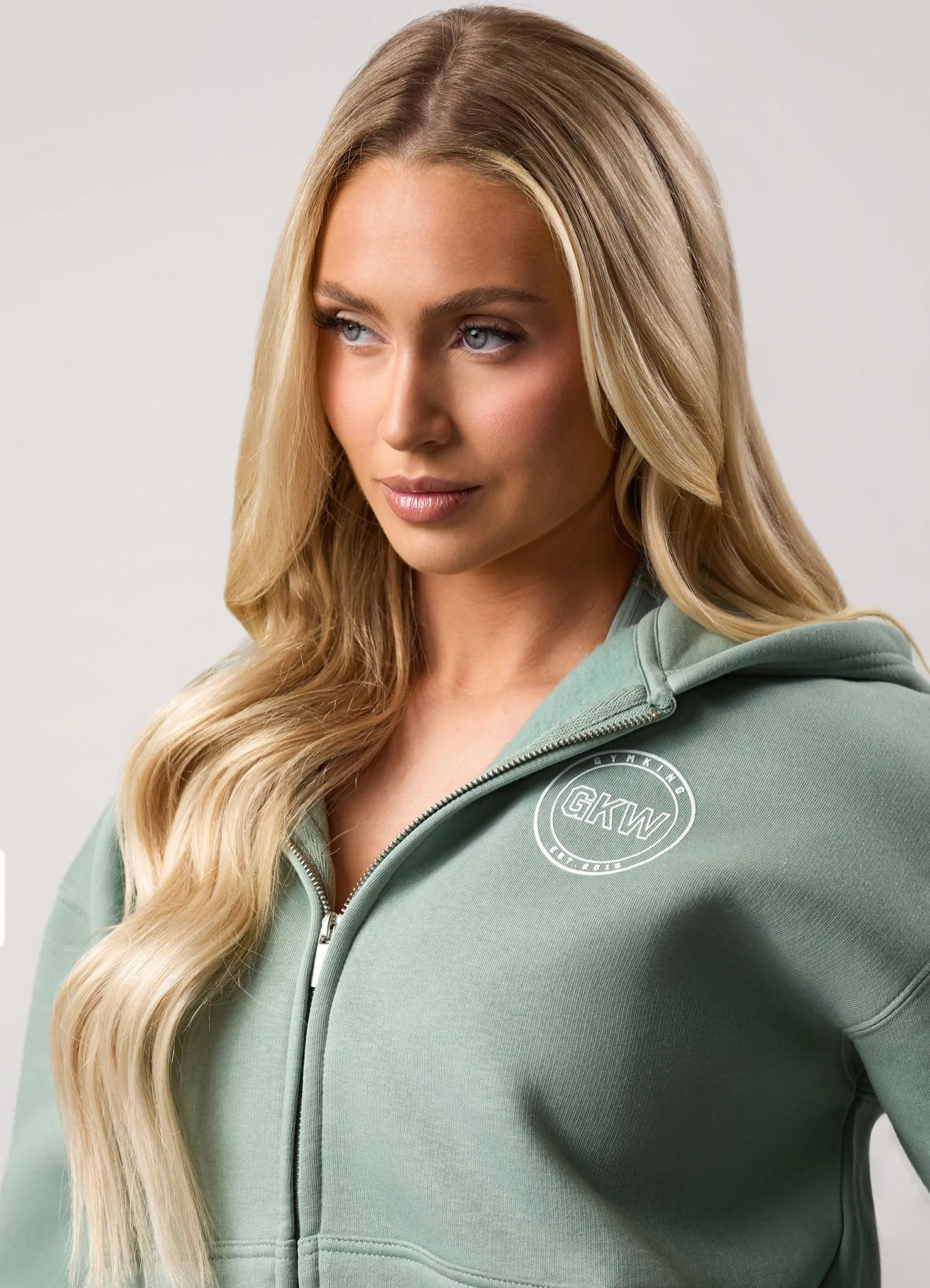 Gym King Transform Full Zip Hood - Soft Sage sold by The Gym King product image thumbnail 5