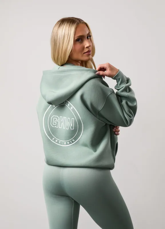 Gym King Transform Full Zip Hood - Soft Sage sold by The Gym King